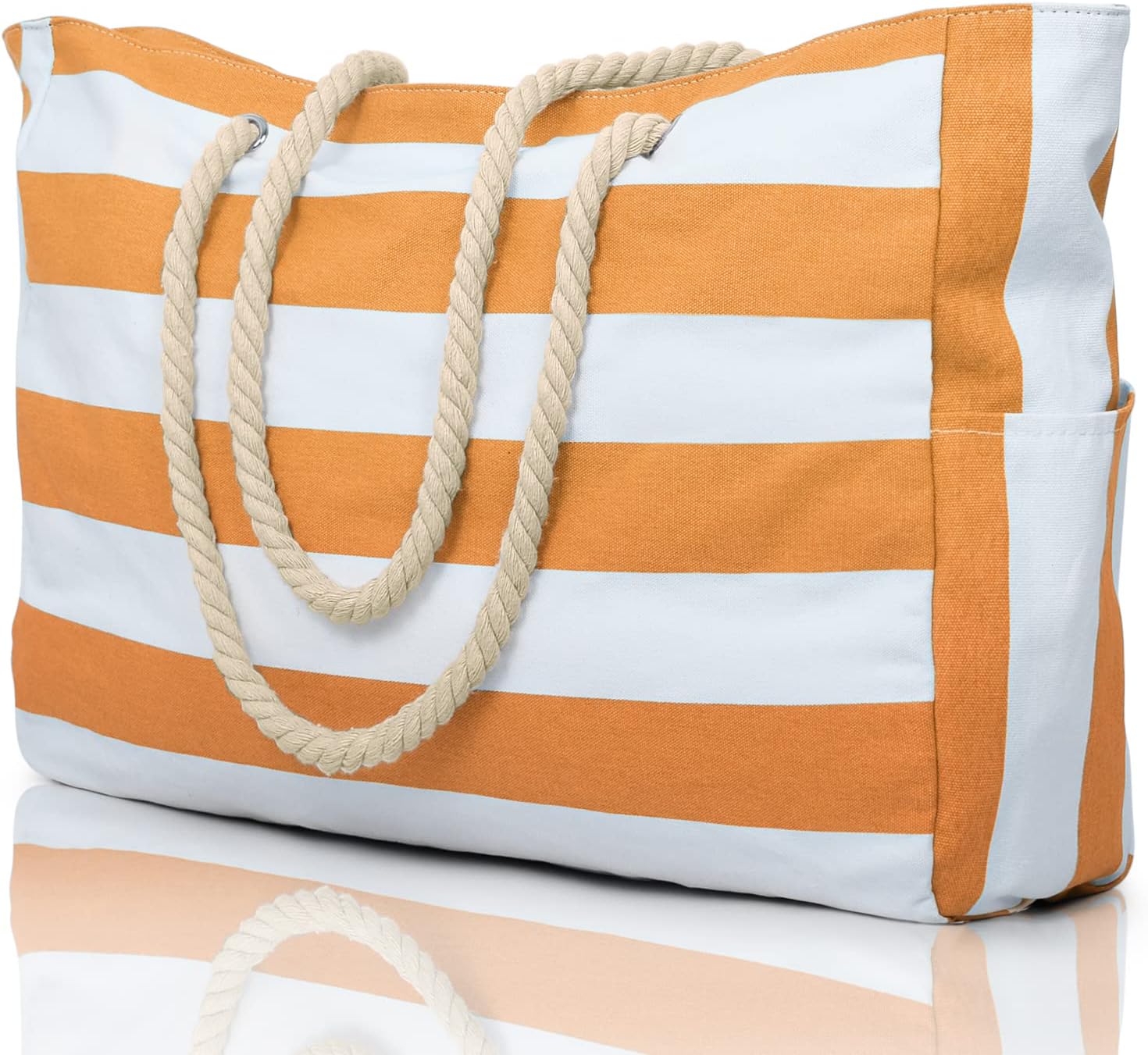 Waterproof Oversized Beach Tote Bag 20L Sandproof Zip Travel Carryall - Image 13
