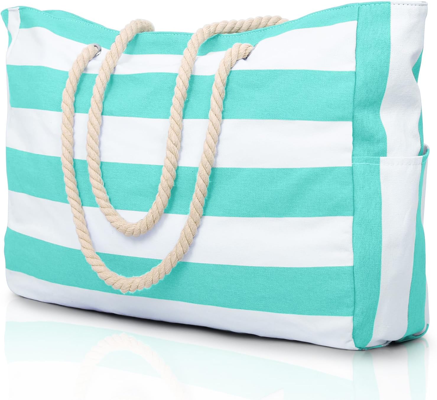 Waterproof Oversized Beach Tote Bag 20L Sandproof Zip Travel Carryall - Image 15