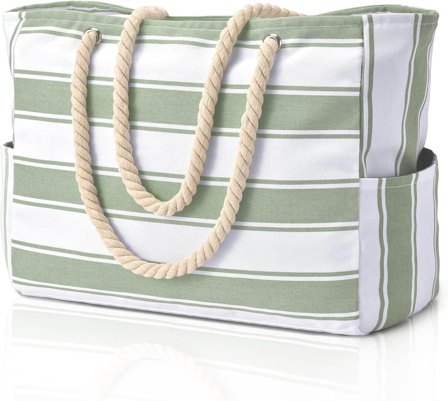 Waterproof Oversized Beach Tote Bag 20L Sandproof Zip Travel Carryall - Image 19