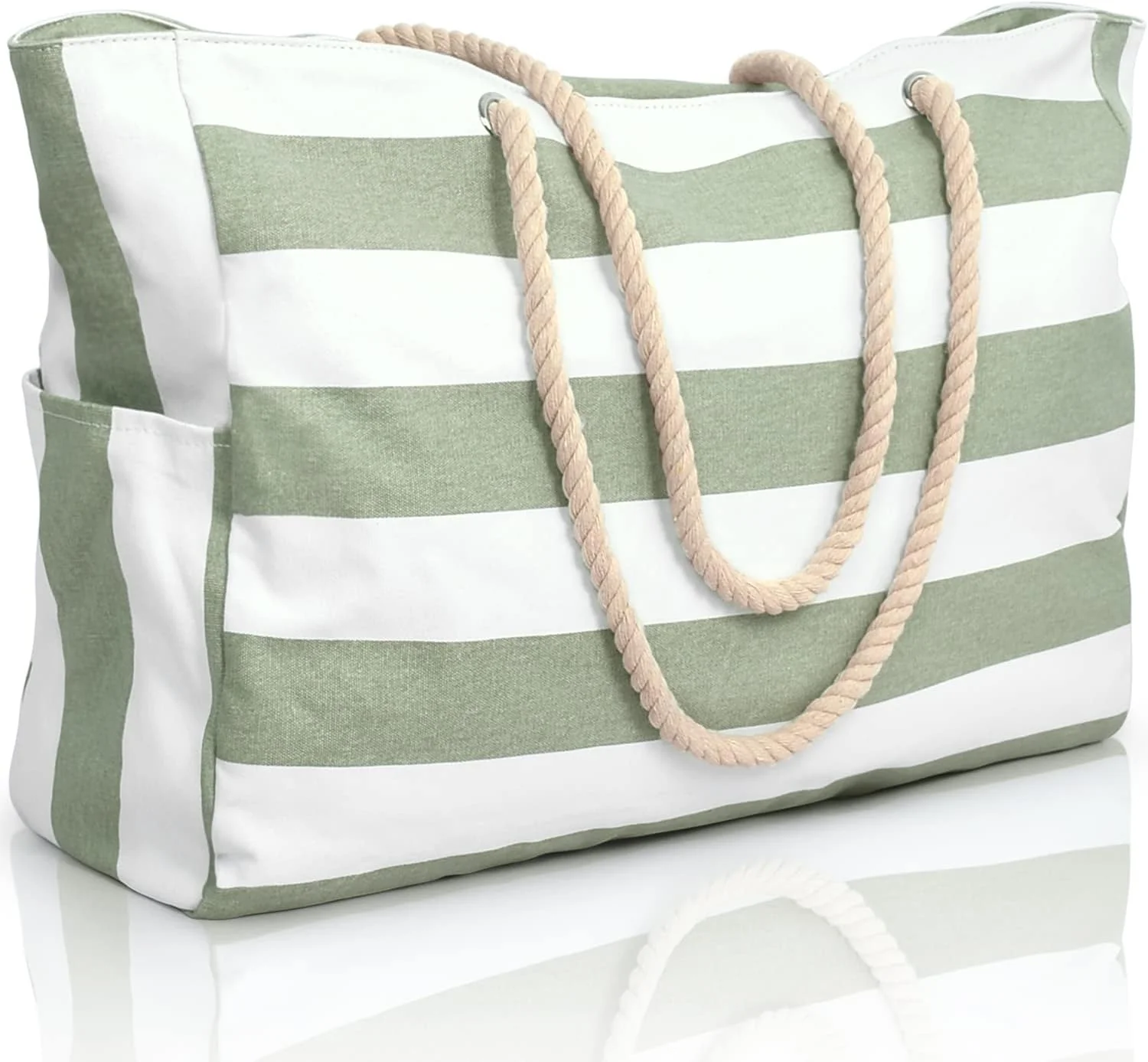 Waterproof Oversized Beach Tote Bag 20L Sandproof Zip Travel Carryall - Image 23