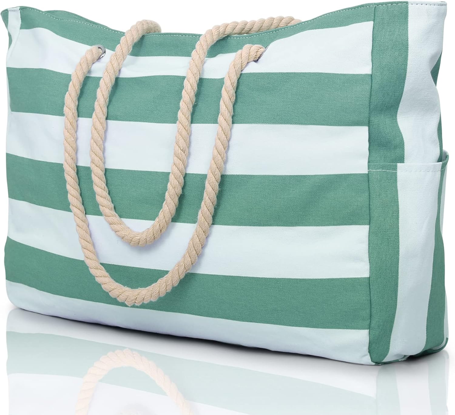 Waterproof Oversized Beach Tote Bag 20L Sandproof Zip Travel Carryall - Image 26