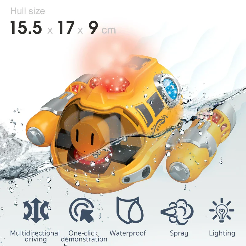 Waterproof RC Boat Toy for Kids Dual Propeller Remote Control Boat - Image 5