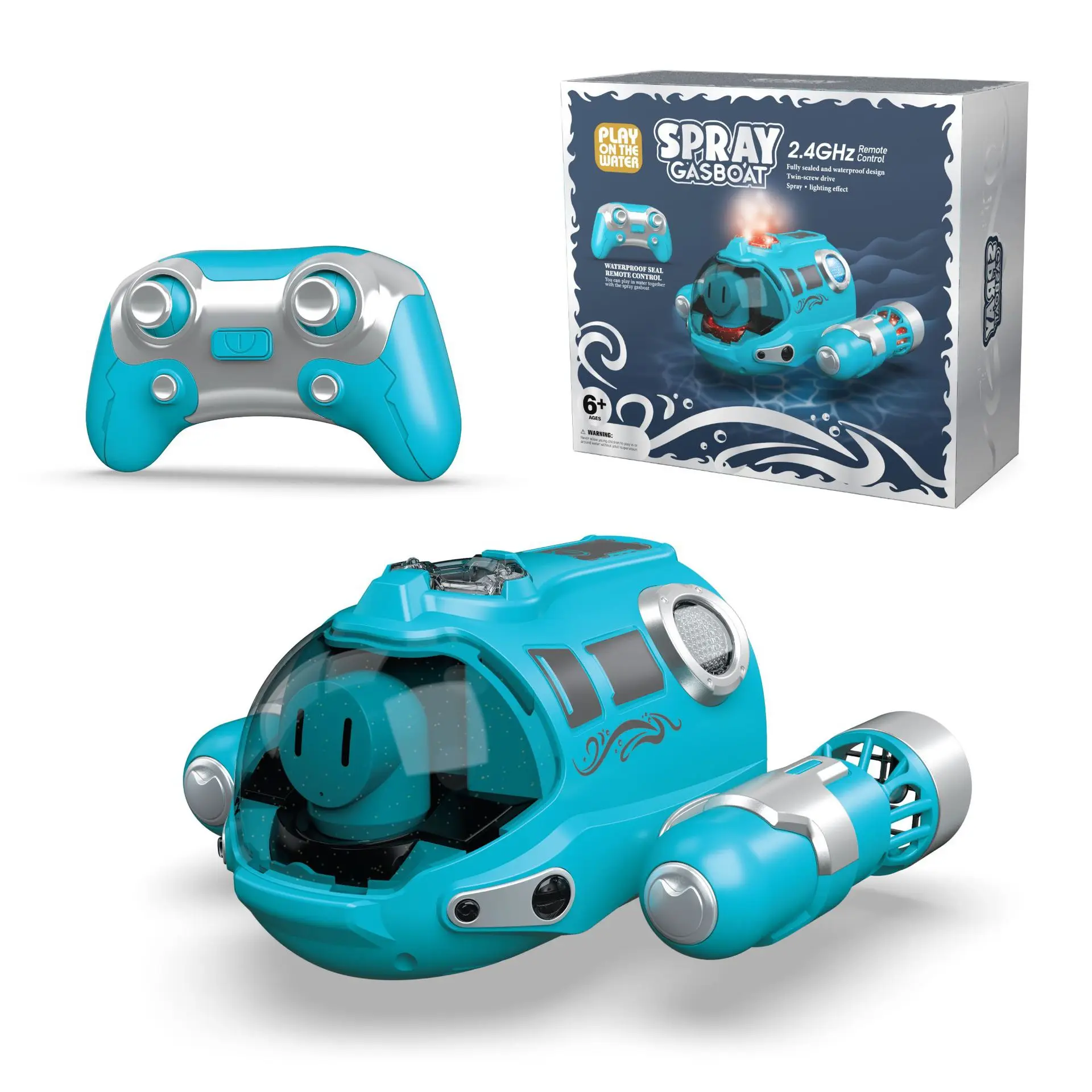 Waterproof RC Boat Toy for Kids Dual Propeller Remote Control Boat - Image 8