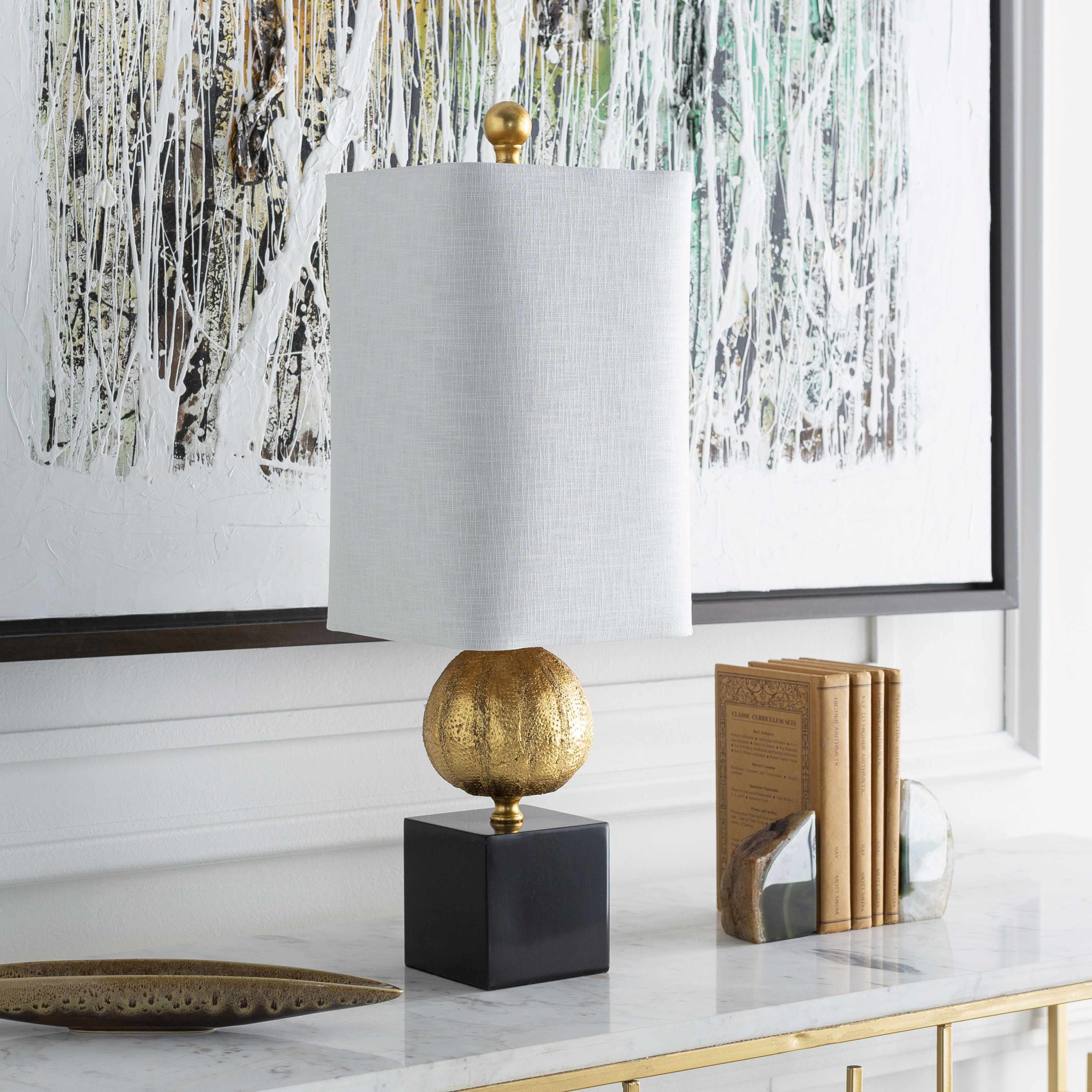 Watsonville Gold & Blac Resin Table Lamp - Image 2