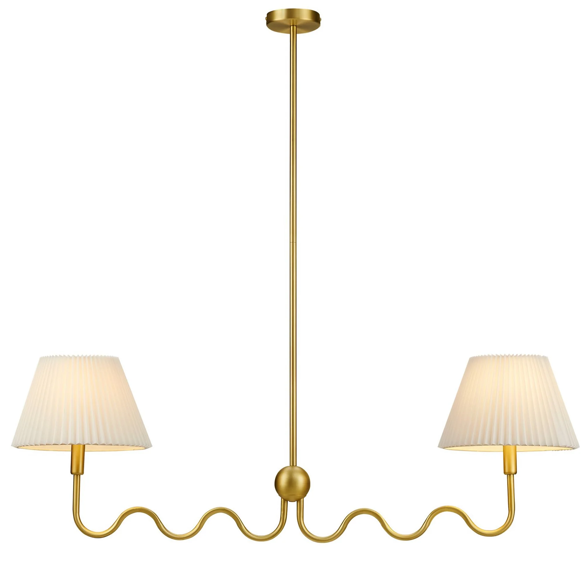 Wave Squiggle 2-Arm Pendant Light by Modway - Image 6