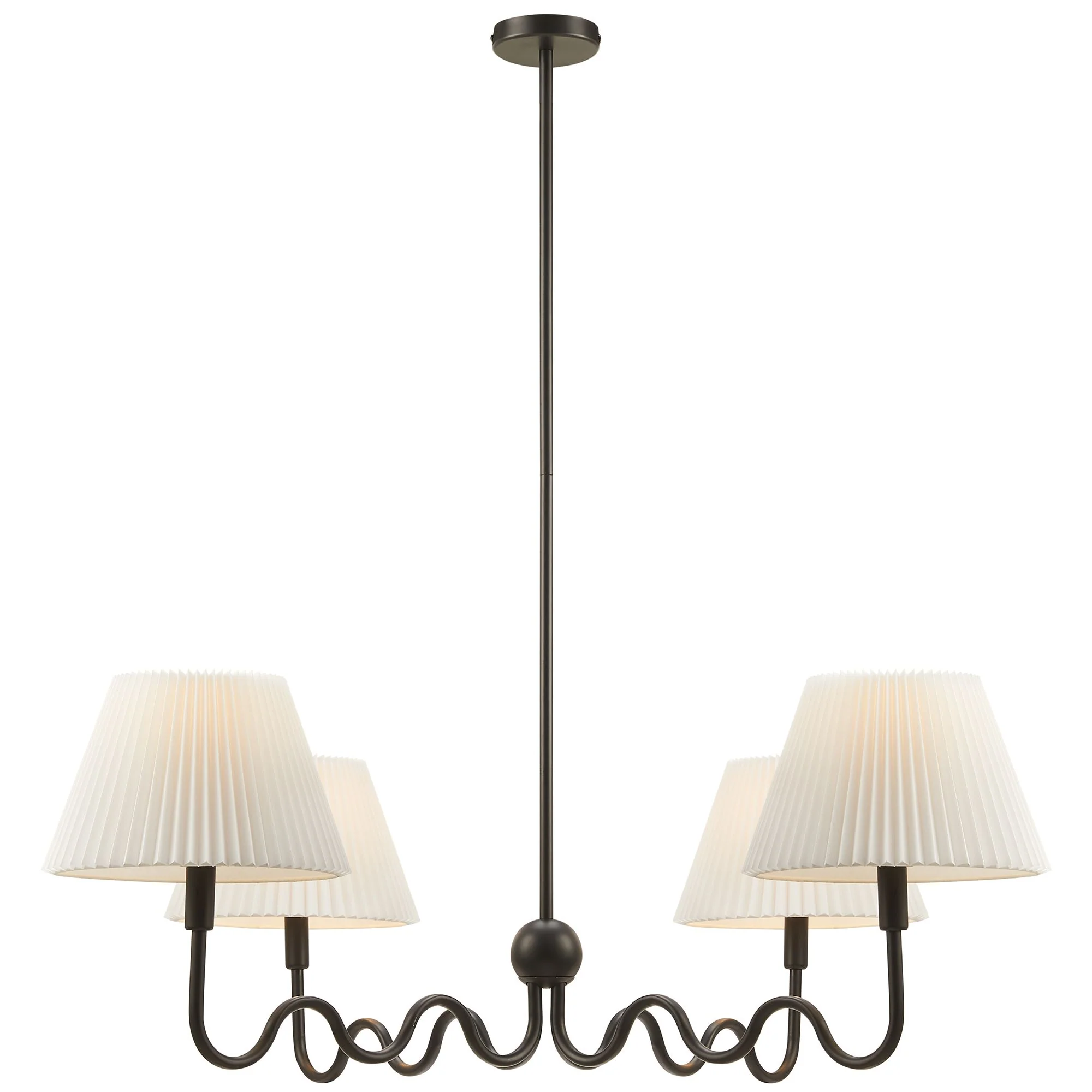 Wave Squiggle 4-Arm Pendant Light by Modway - Image 10