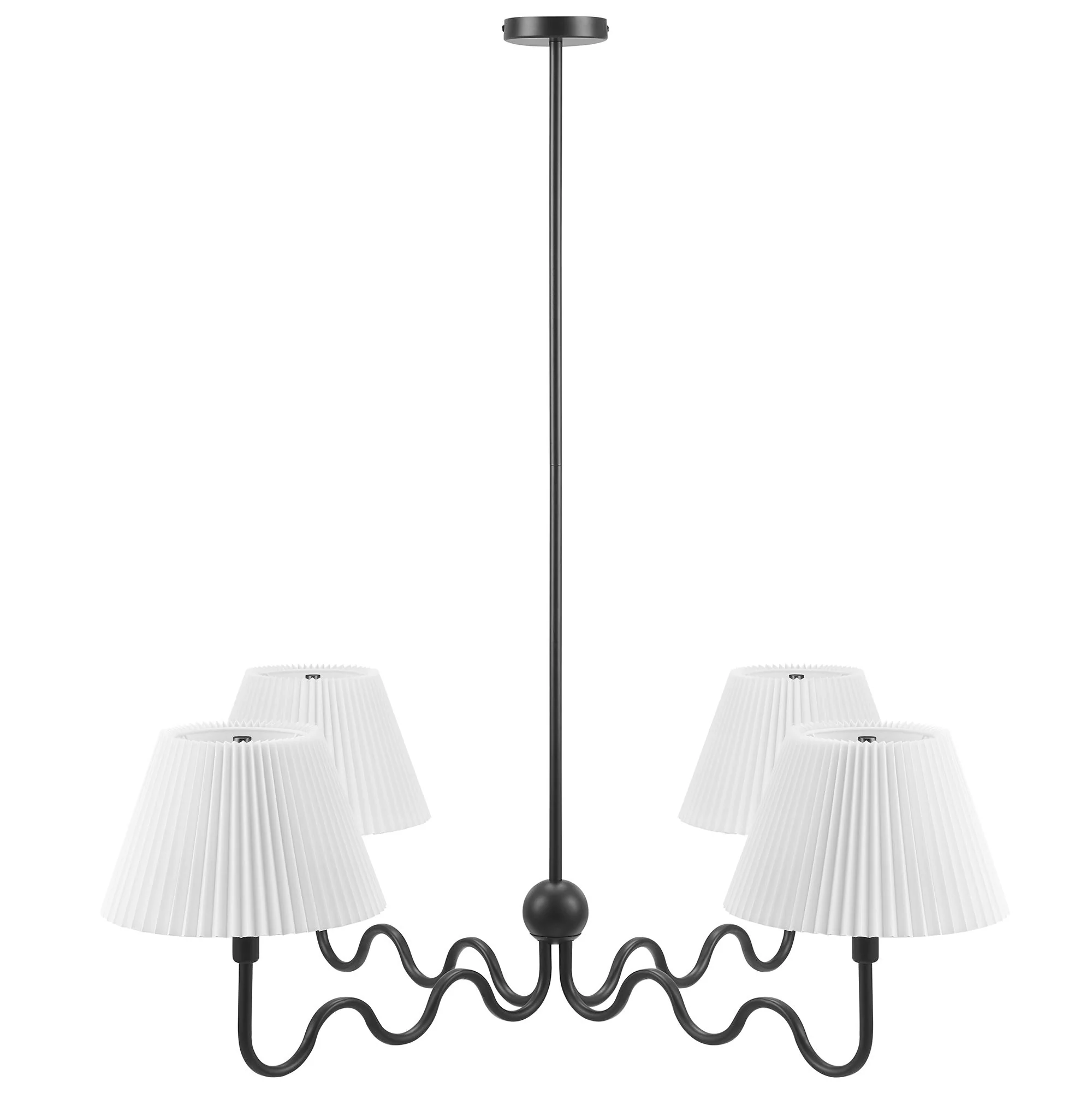 Wave Squiggle 4-Arm Pendant Light by Modway - Image 14