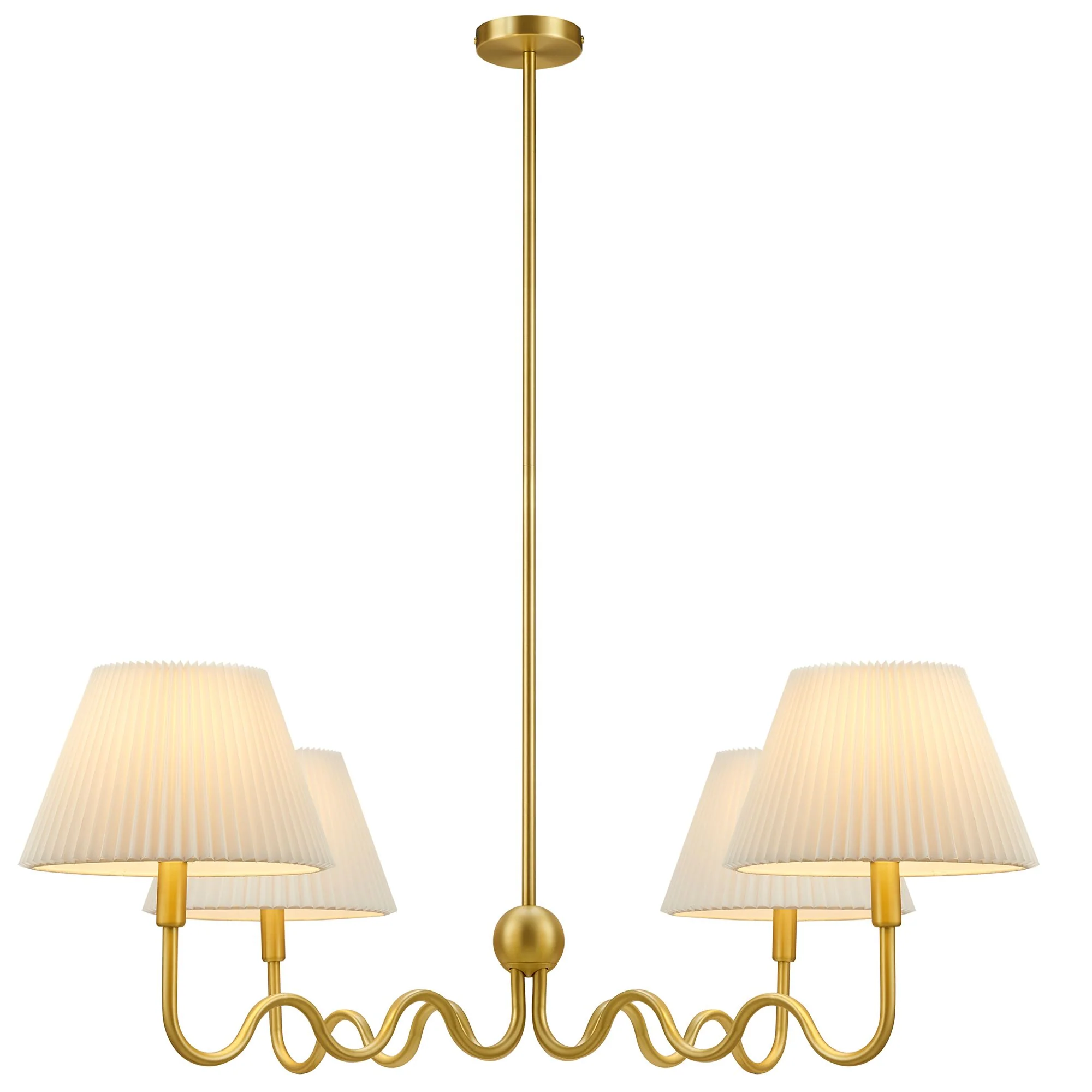 Wave Squiggle 4-Arm Pendant Light by Modway - Image 5