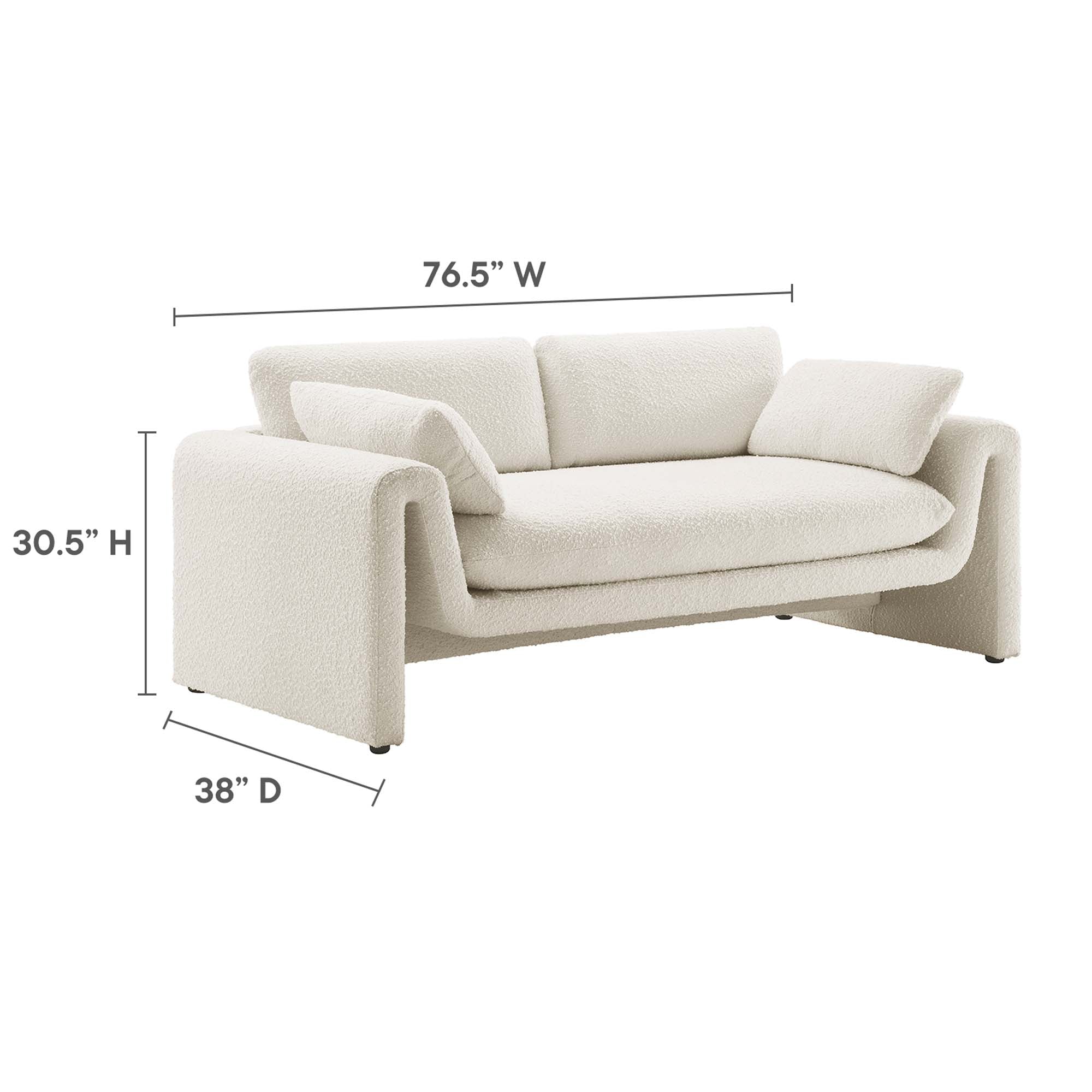 Waverly Boucle Fabric Sofa by Modway - Image 2