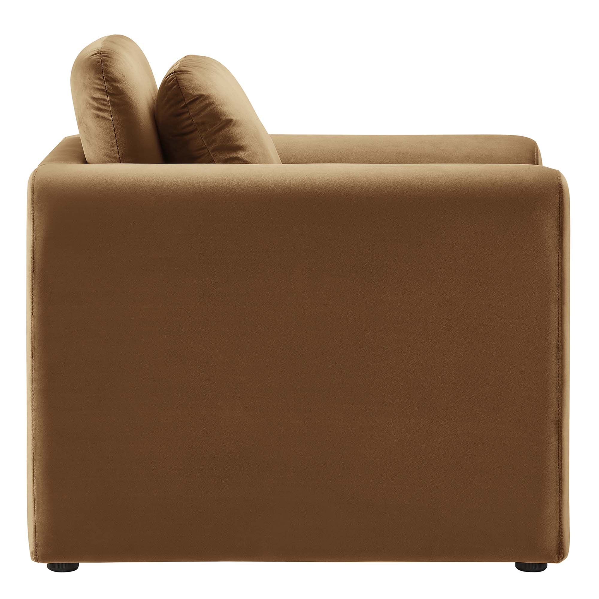Waverly Performance Velvet Armchair by Modway - Image 4