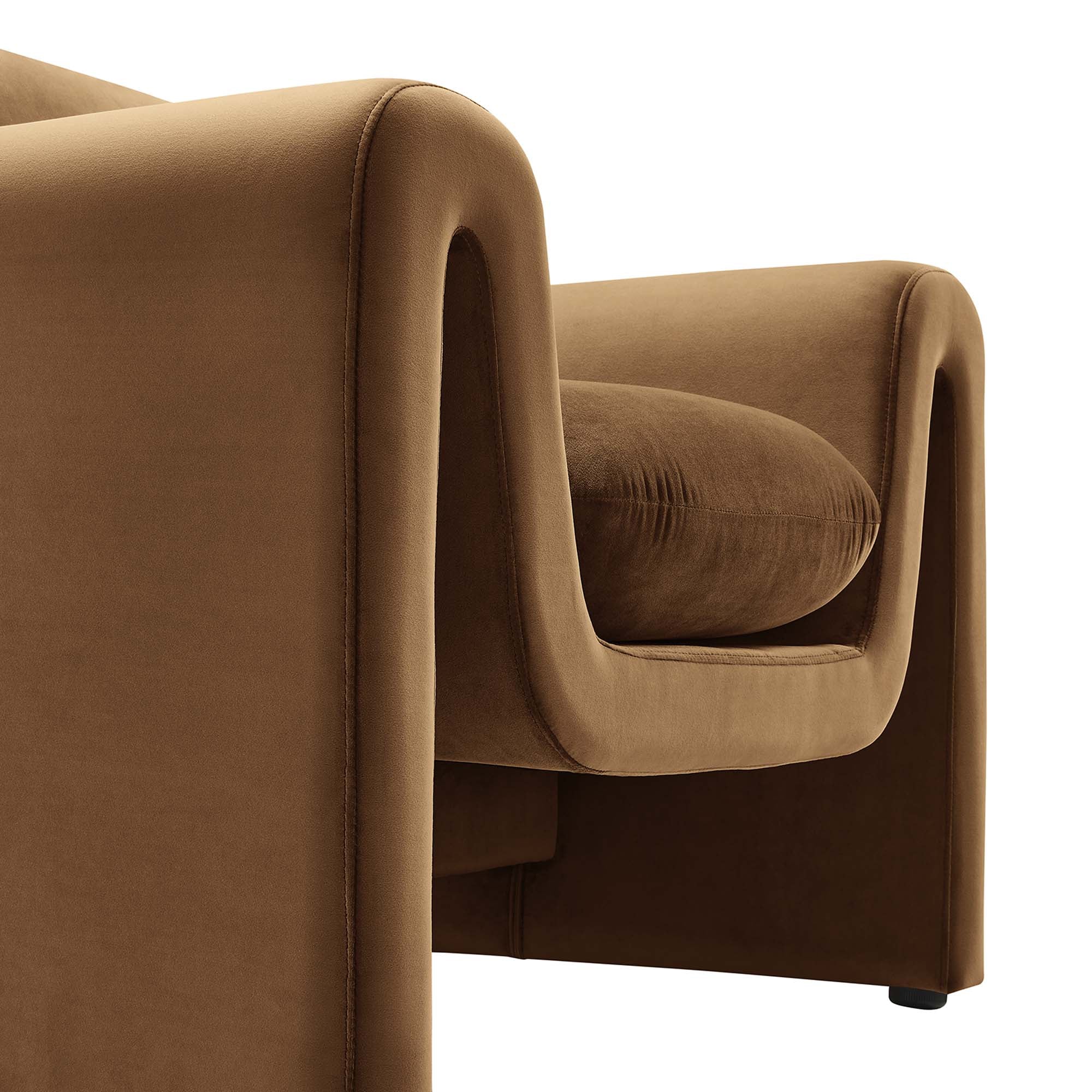 Waverly Performance Velvet Armchair by Modway - Image 7