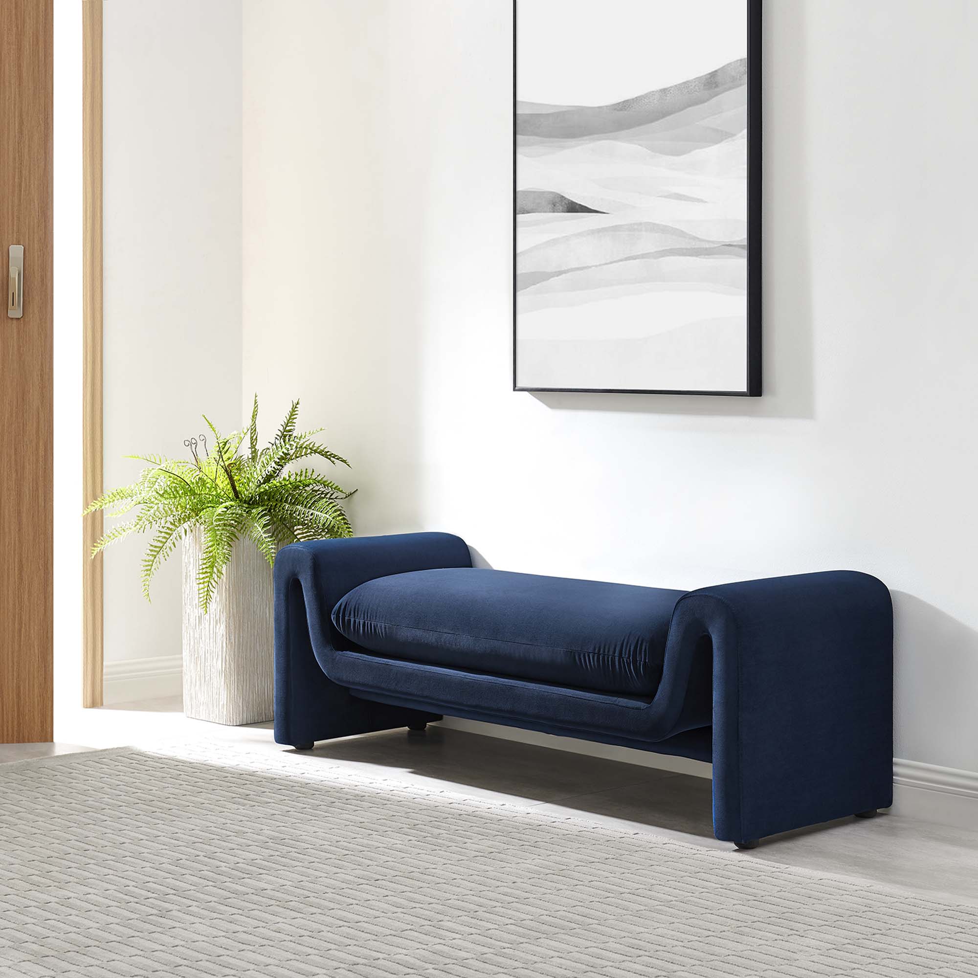 Waverly Performance Velvet Bench by Modway - Image 7