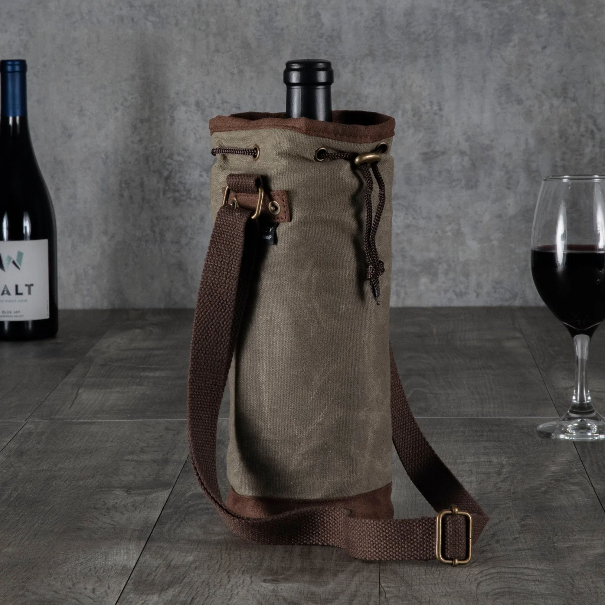 Waxed Canvas Wine Tote - Image 2