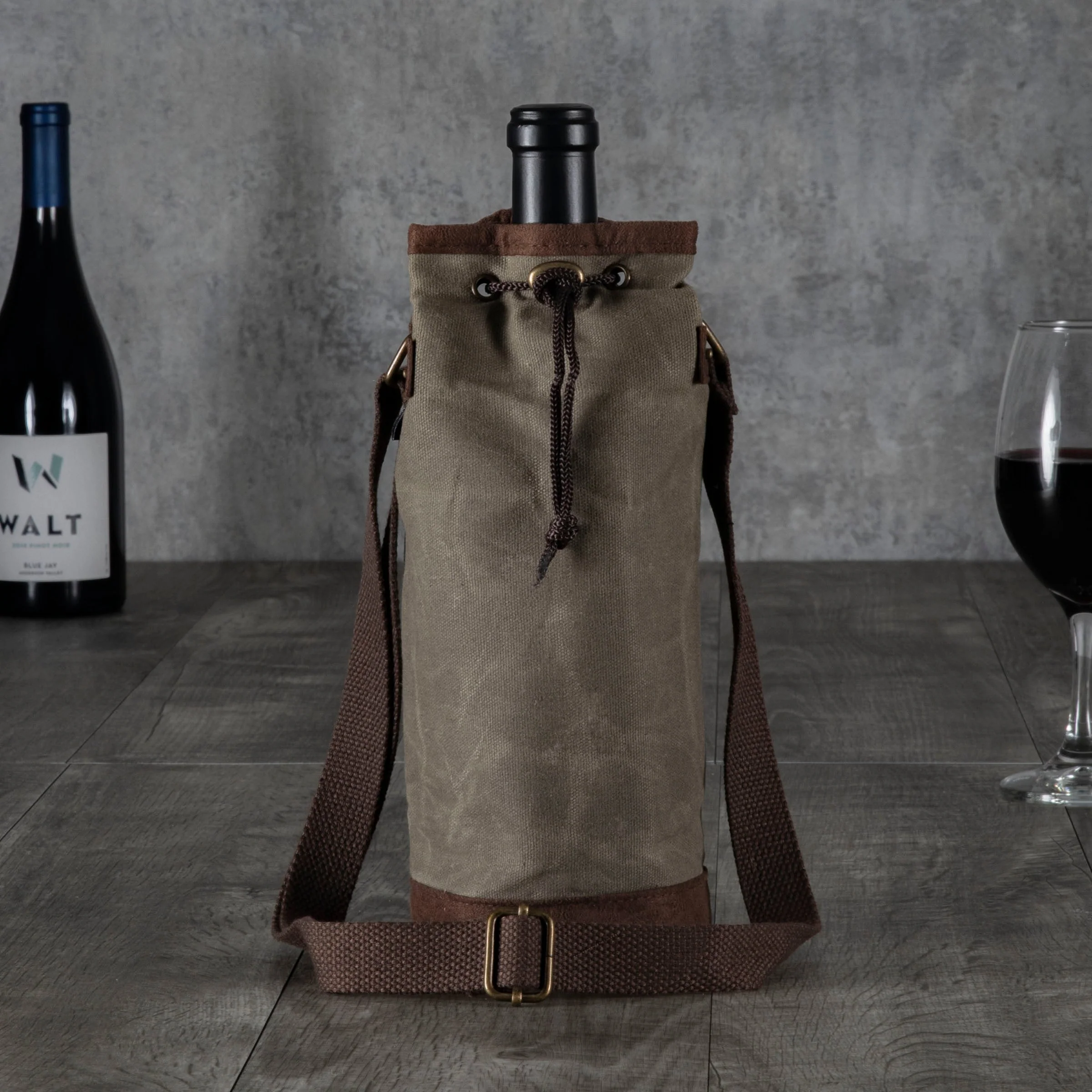 Waxed Canvas Wine Tote - Image 3