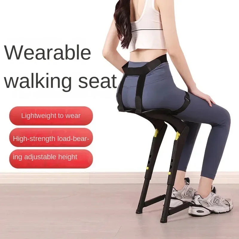 Wearable Exoskeleton Folding Chair Portable Outdoor Travel Seat Lightweight Stool - Image 2