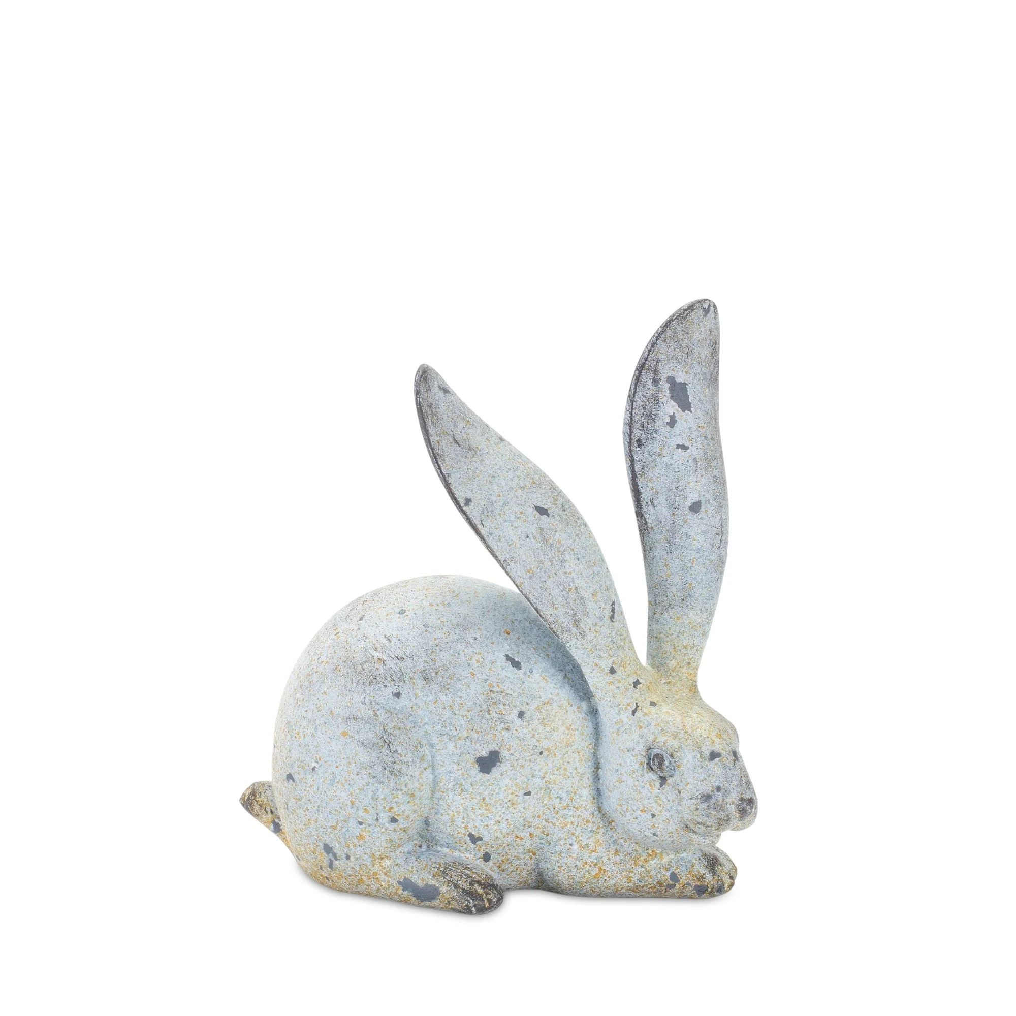 Weathered Stone Rabbit Statue with Distressed Finish (Set of 4) - Image 3