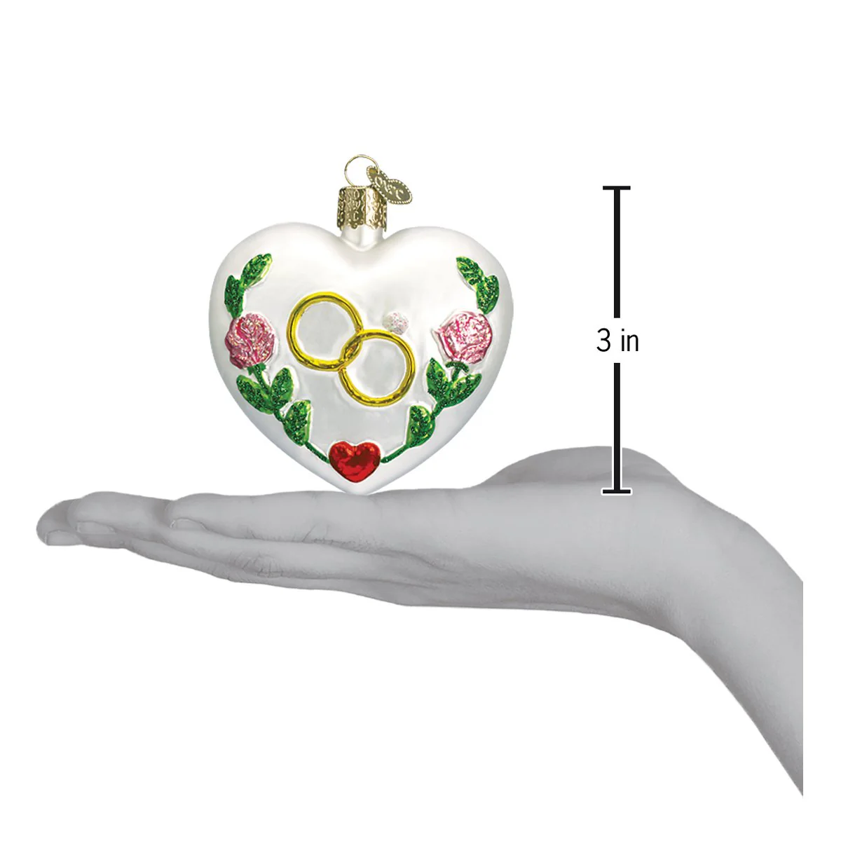 Wedding Heart Ornament - Image 5