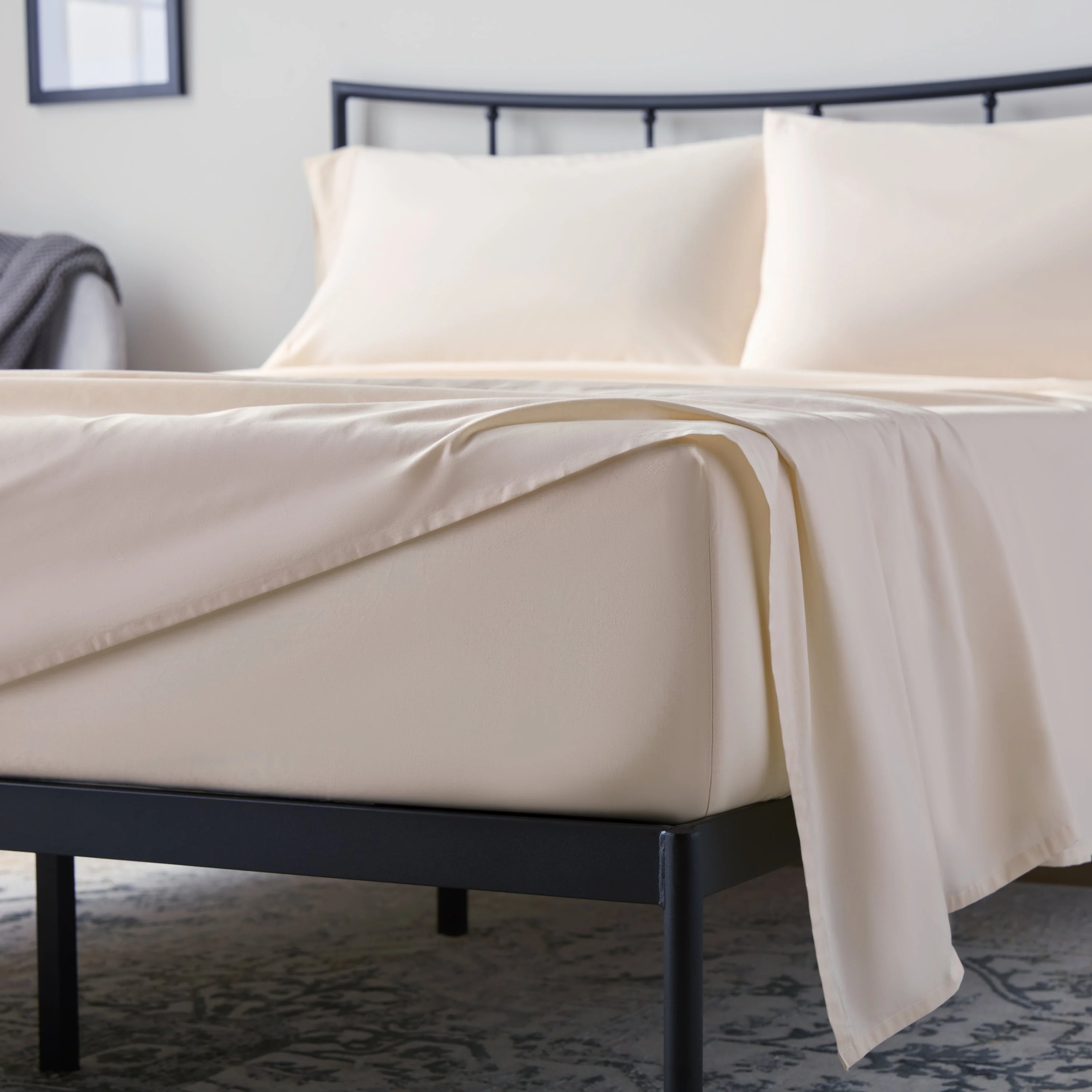 Weekender 200 TC Cotton Sheet Set Twin Cream - Image 5