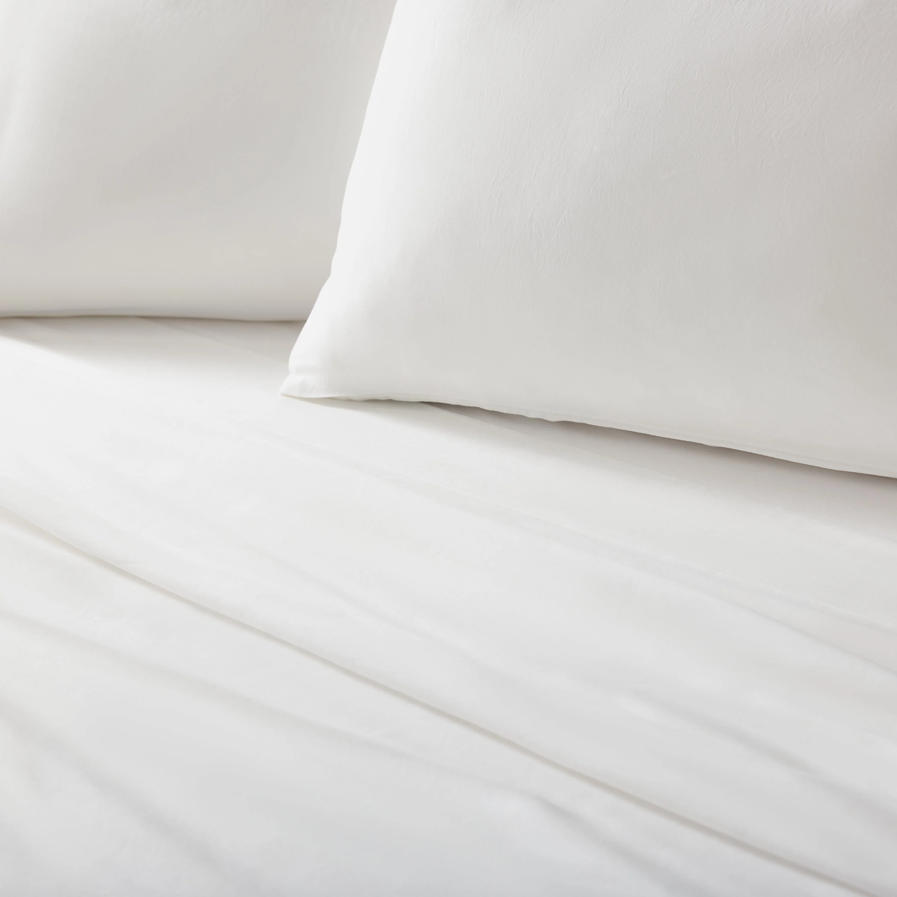 Weekender 90gsm Bamboo Sheet Set Twin XL White - Image 3