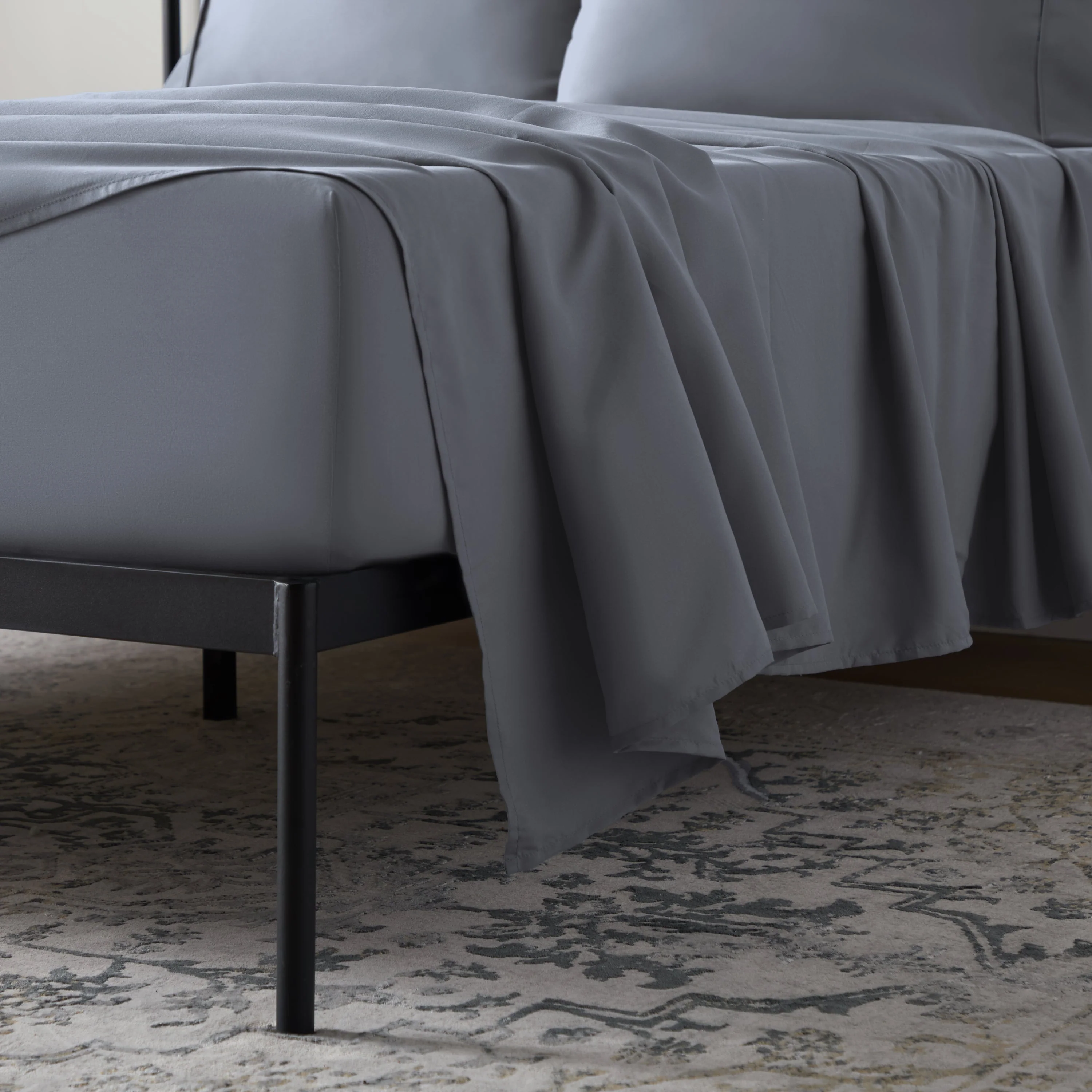 Weekender 90gsm Microfiber Sheet Set Twin Charcoal - Image 2