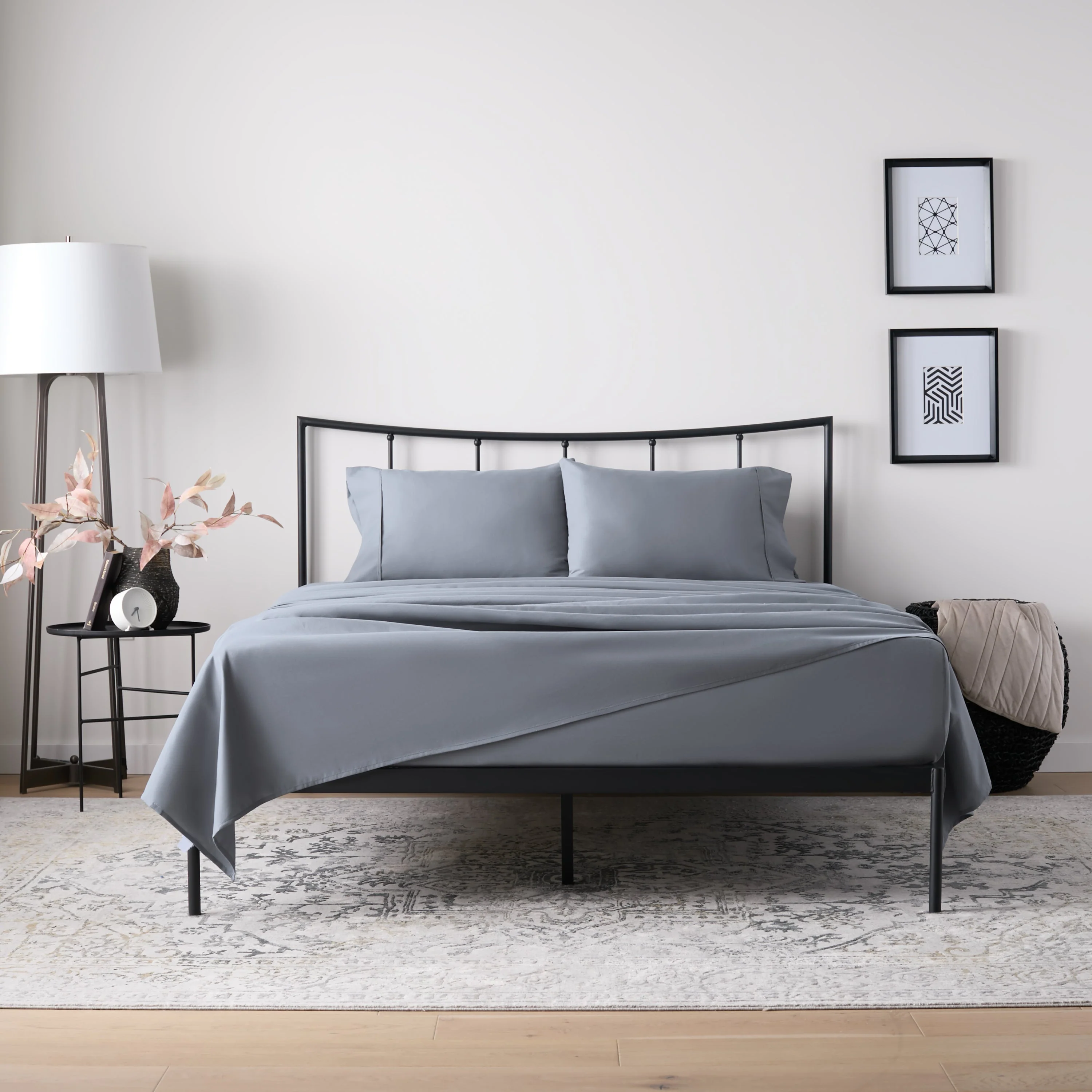 Weekender 90gsm Microfiber Sheet Set Twin Charcoal - Image 4