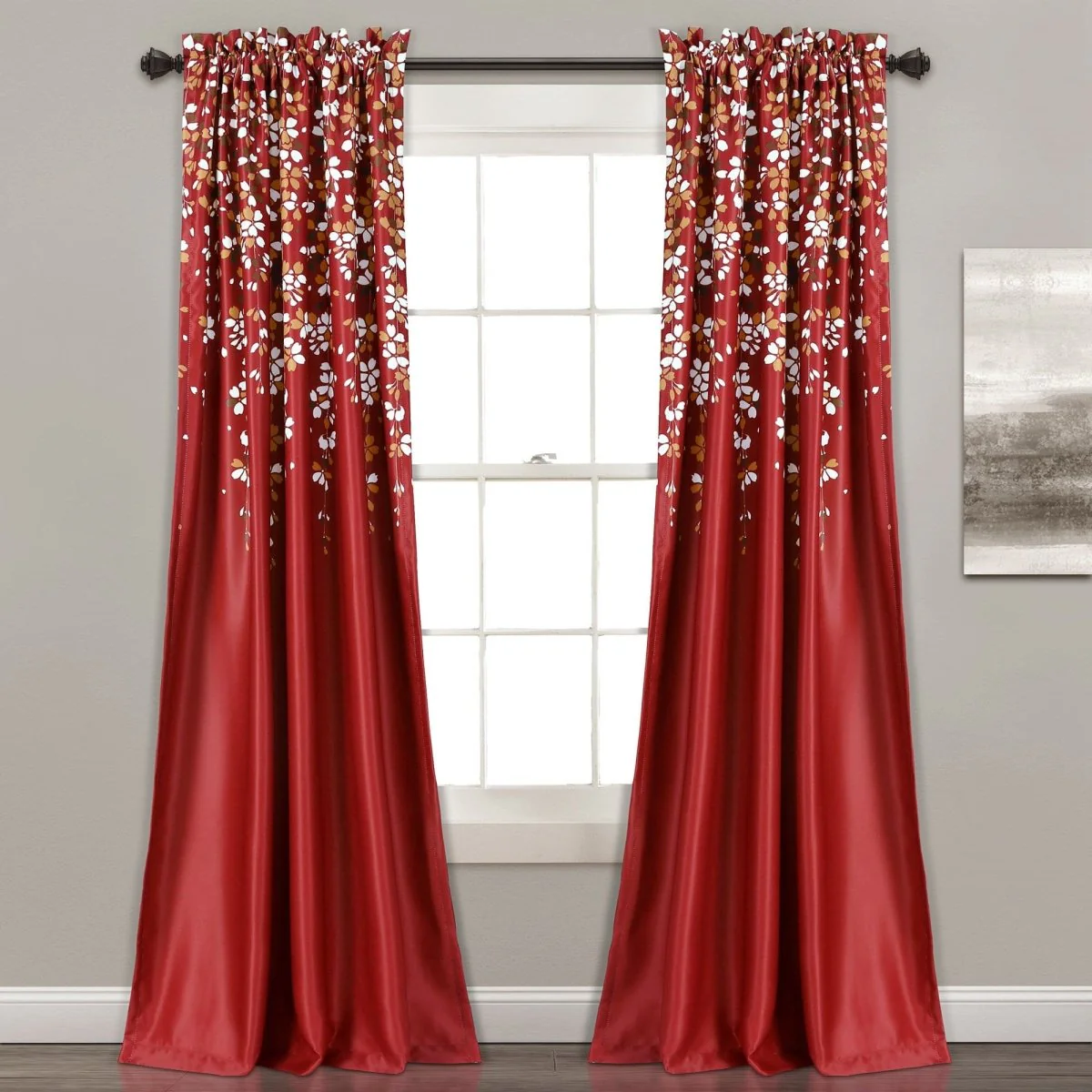 Weeping Flower Light Filtering Window Curtain Set - Image 13
