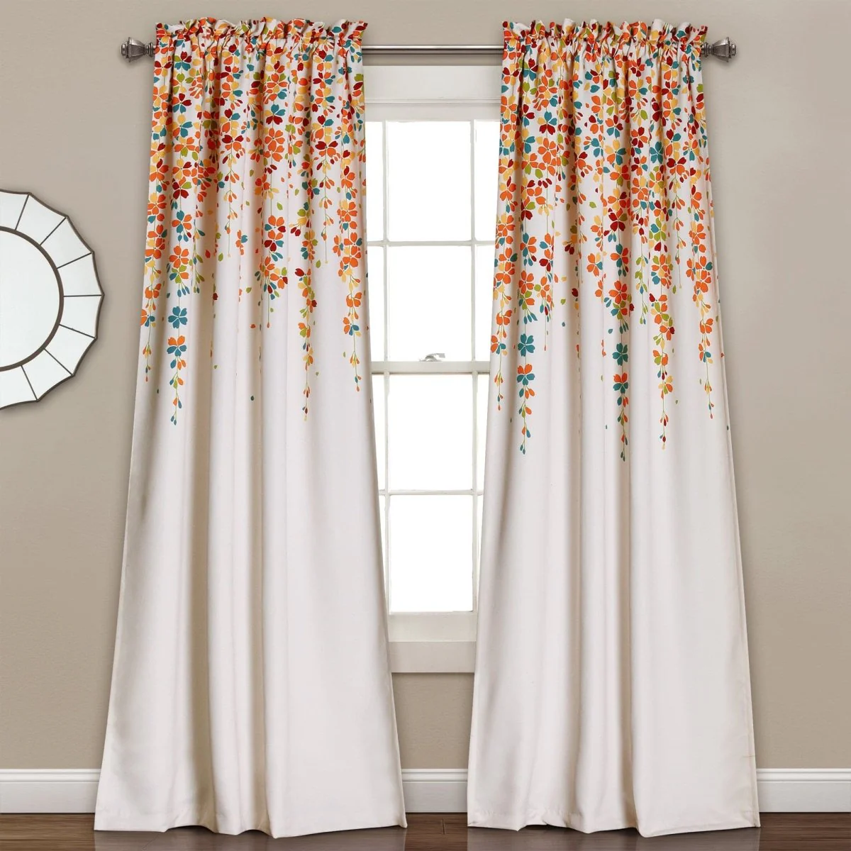 Weeping Flower Light Filtering Window Curtain Set - Image 2
