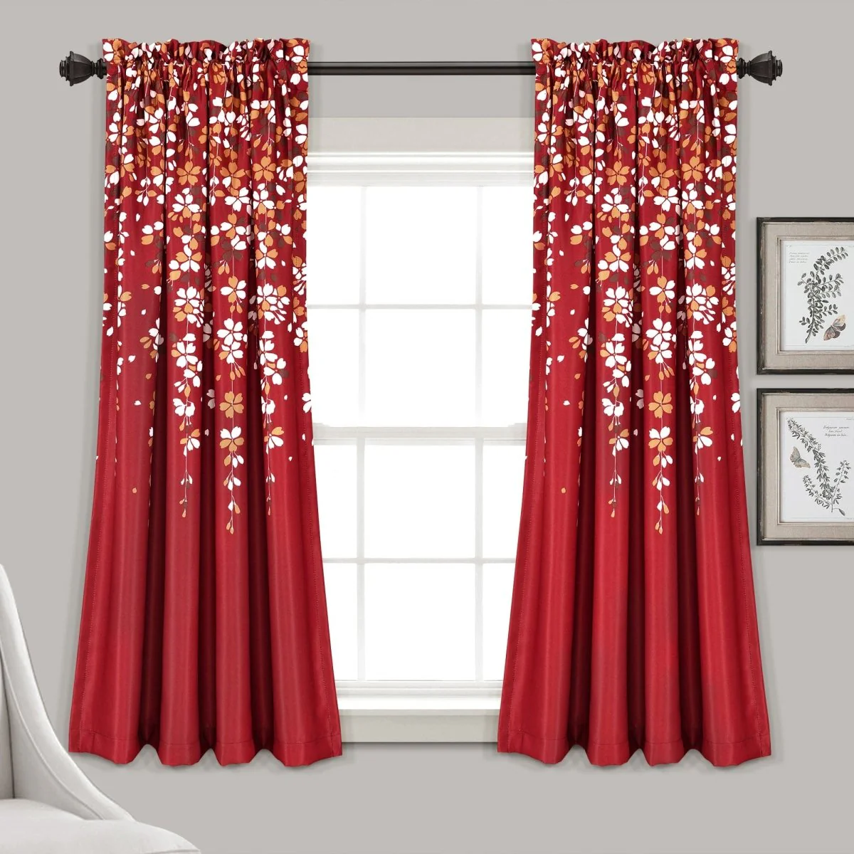 Weeping Flower Light Filtering Window Curtain Set - Image 5