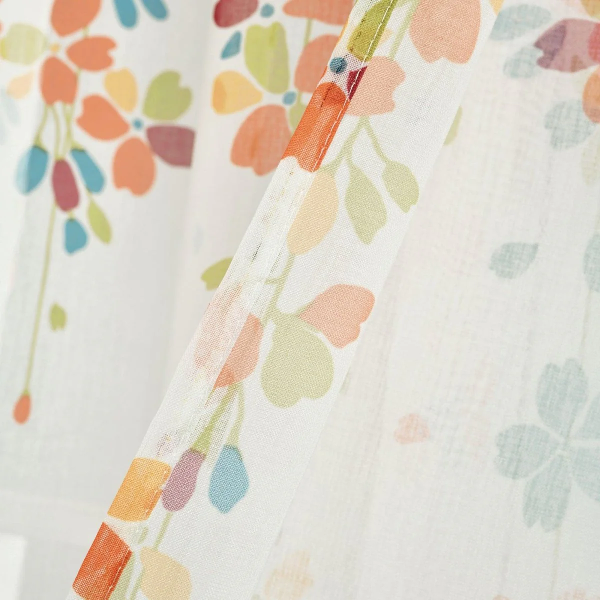 Weeping Flower Sheer Window Curtain Panel Set - Image 11