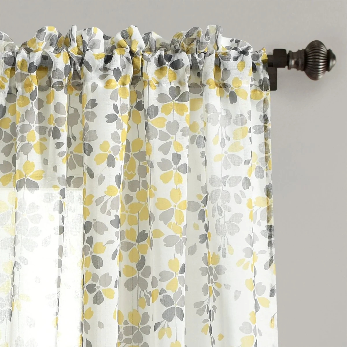 Weeping Flower Sheer Window Curtain Panel Set - Image 6