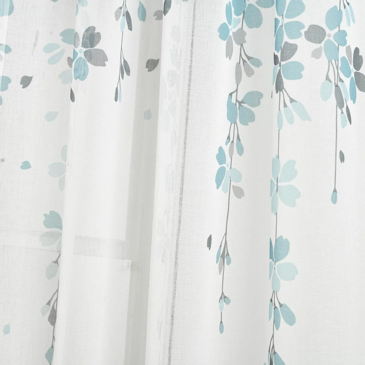 Weeping Flower Sheer Window Curtain Panel Set - Image 7