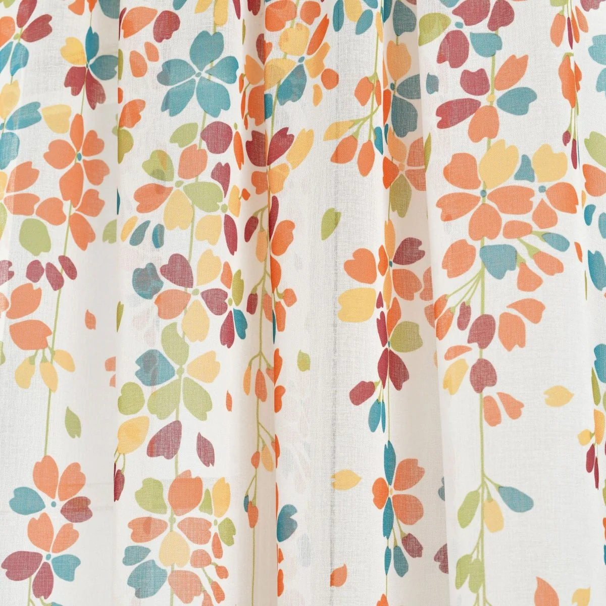 Weeping Flower Sheer Window Curtain Panel Set - Image 8