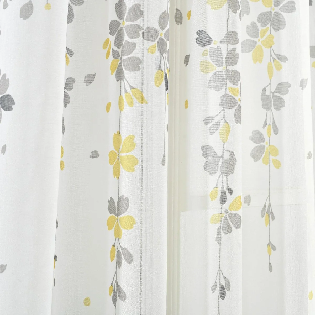 Weeping Flower Sheer Window Curtain Panel Set - Image 9
