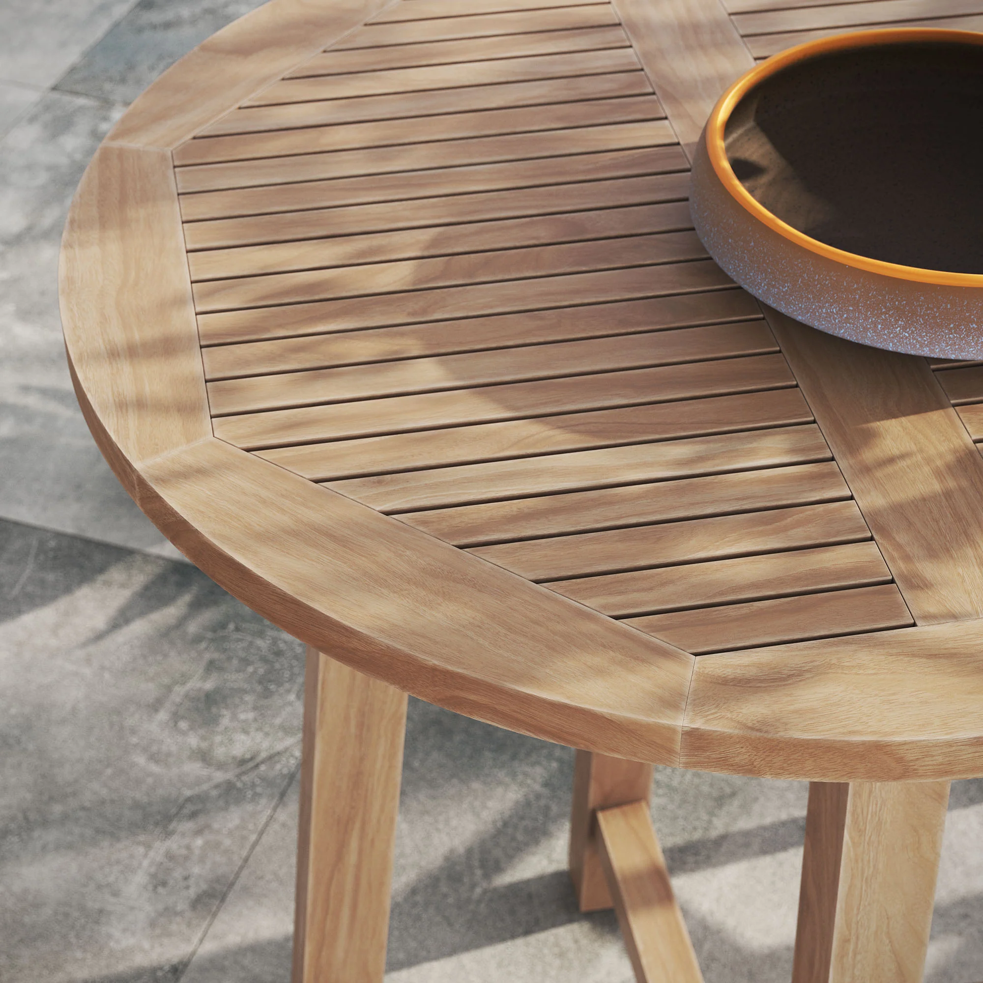 Wellspring 36" Outdoor Patio Teak Wood Bar Table by Modway - Image 7