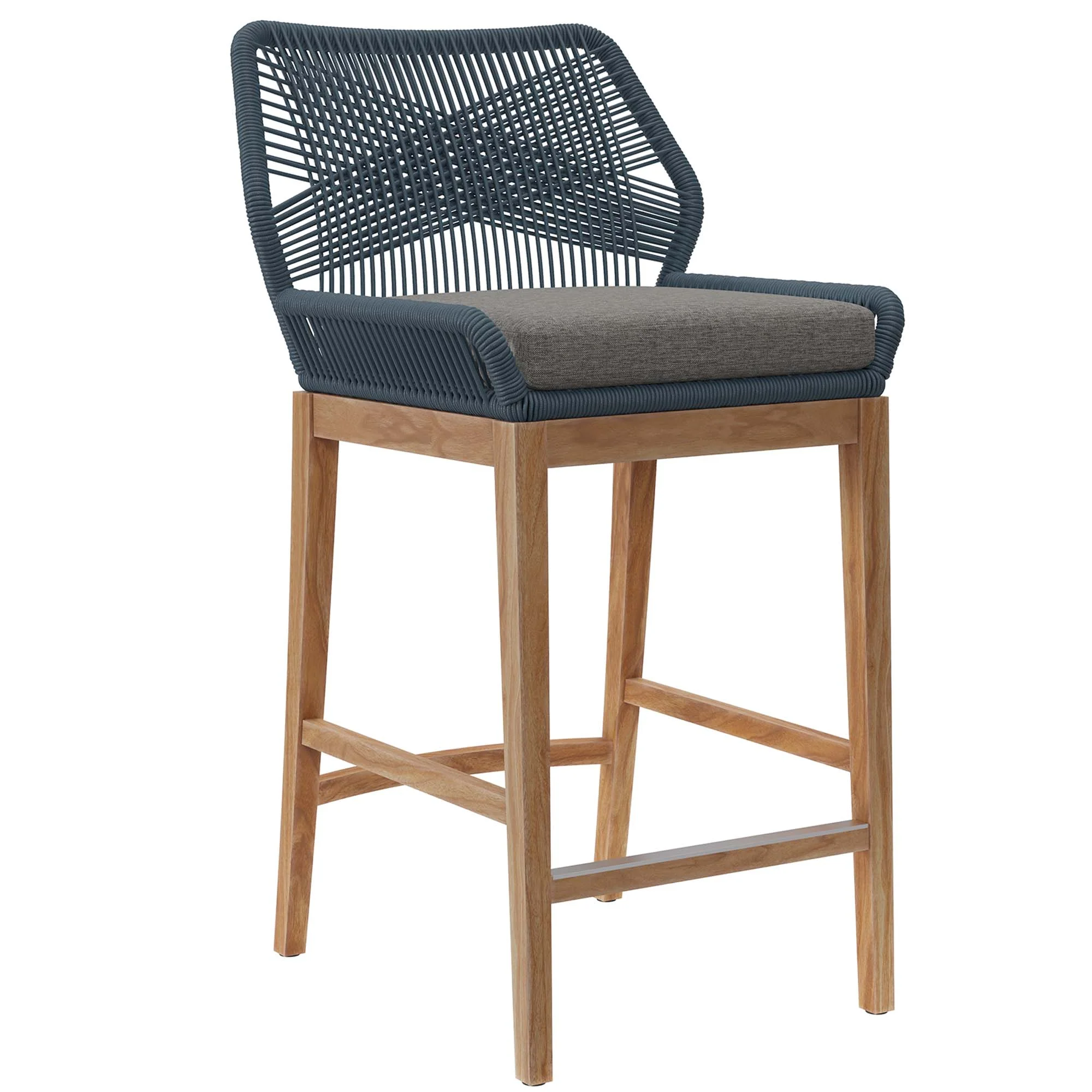 Wellspring Outdoor Patio Teak Wood Bar Stool by Modway - Image 21