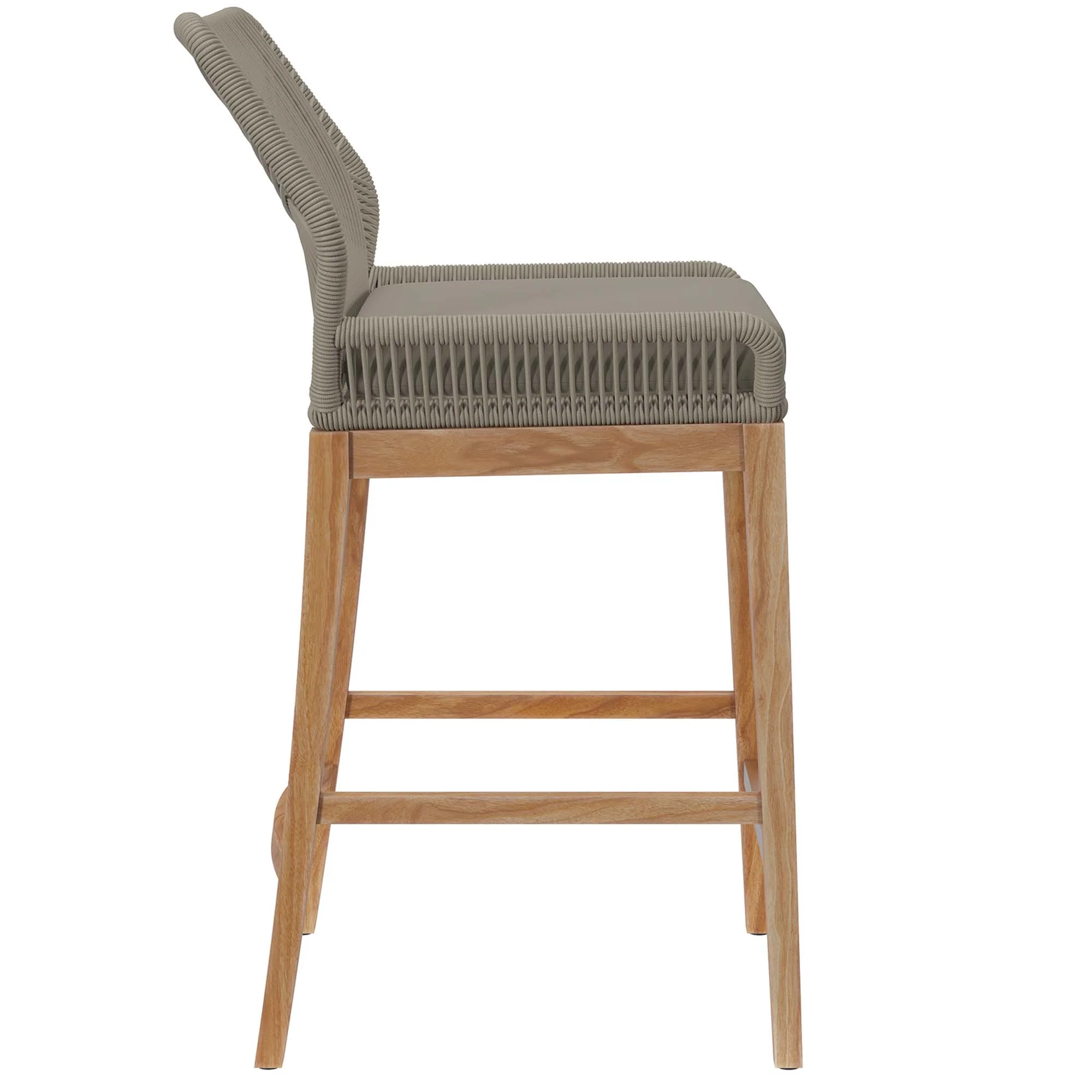 Wellspring Outdoor Patio Teak Wood Bar Stool by Modway - Image 3