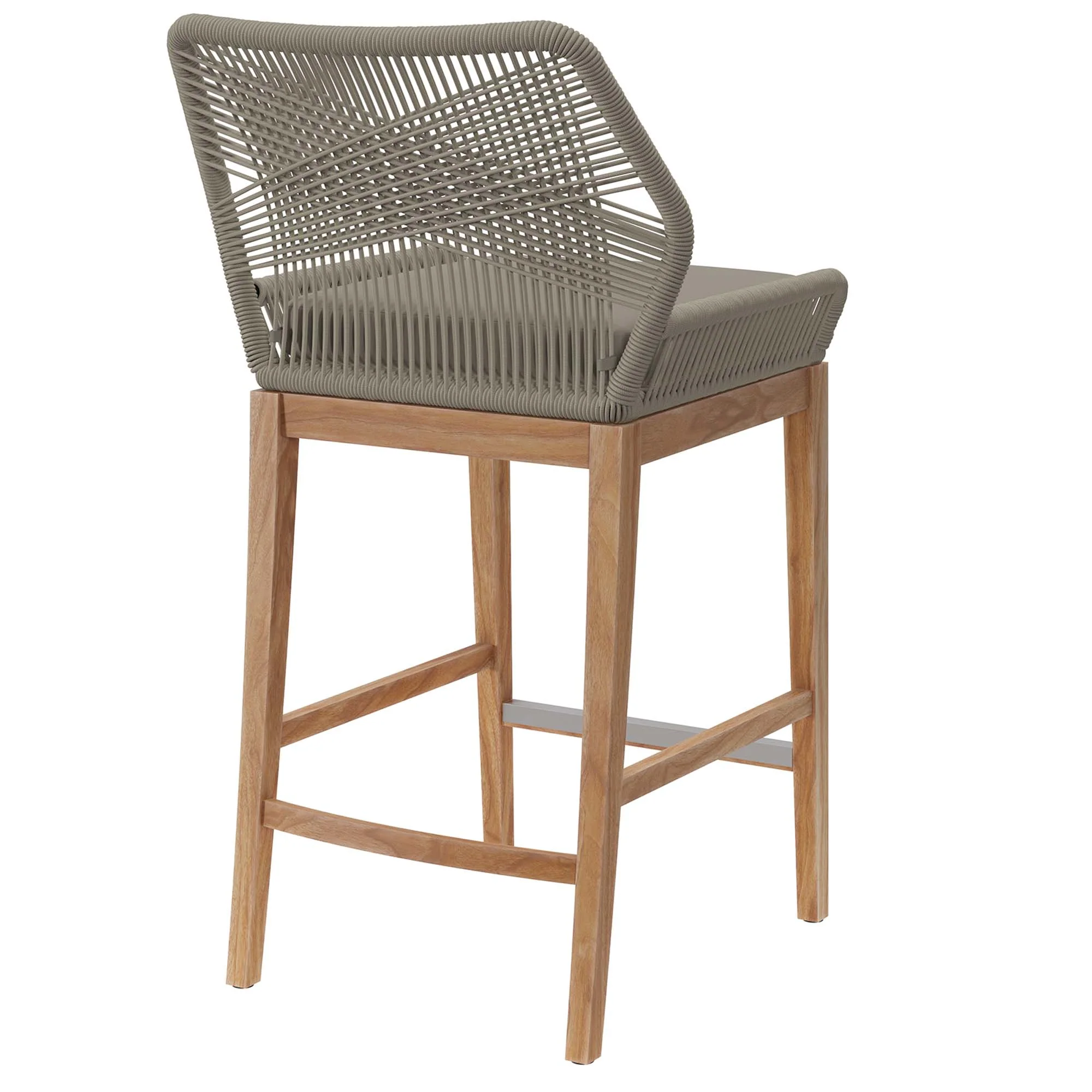 Wellspring Outdoor Patio Teak Wood Bar Stool by Modway - Image 4