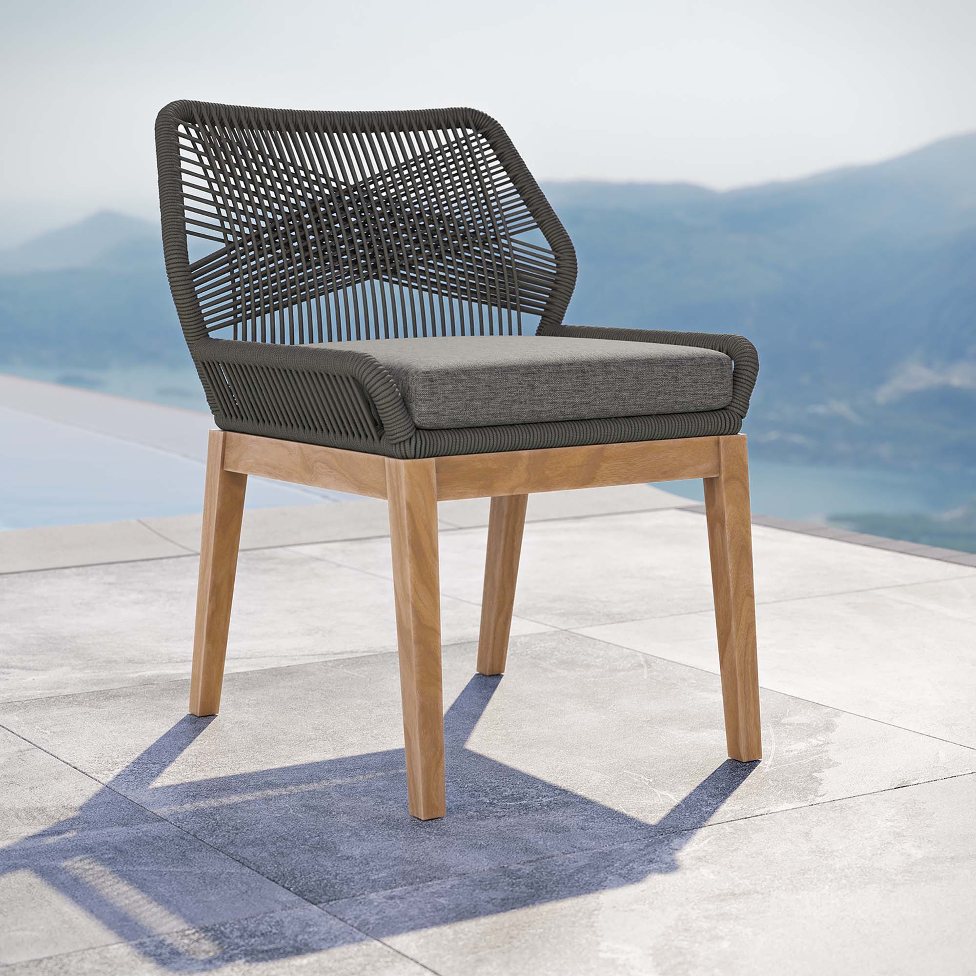 Wellspring Outdoor Patio Teak Wood Dining Chair by Modway - Image 11