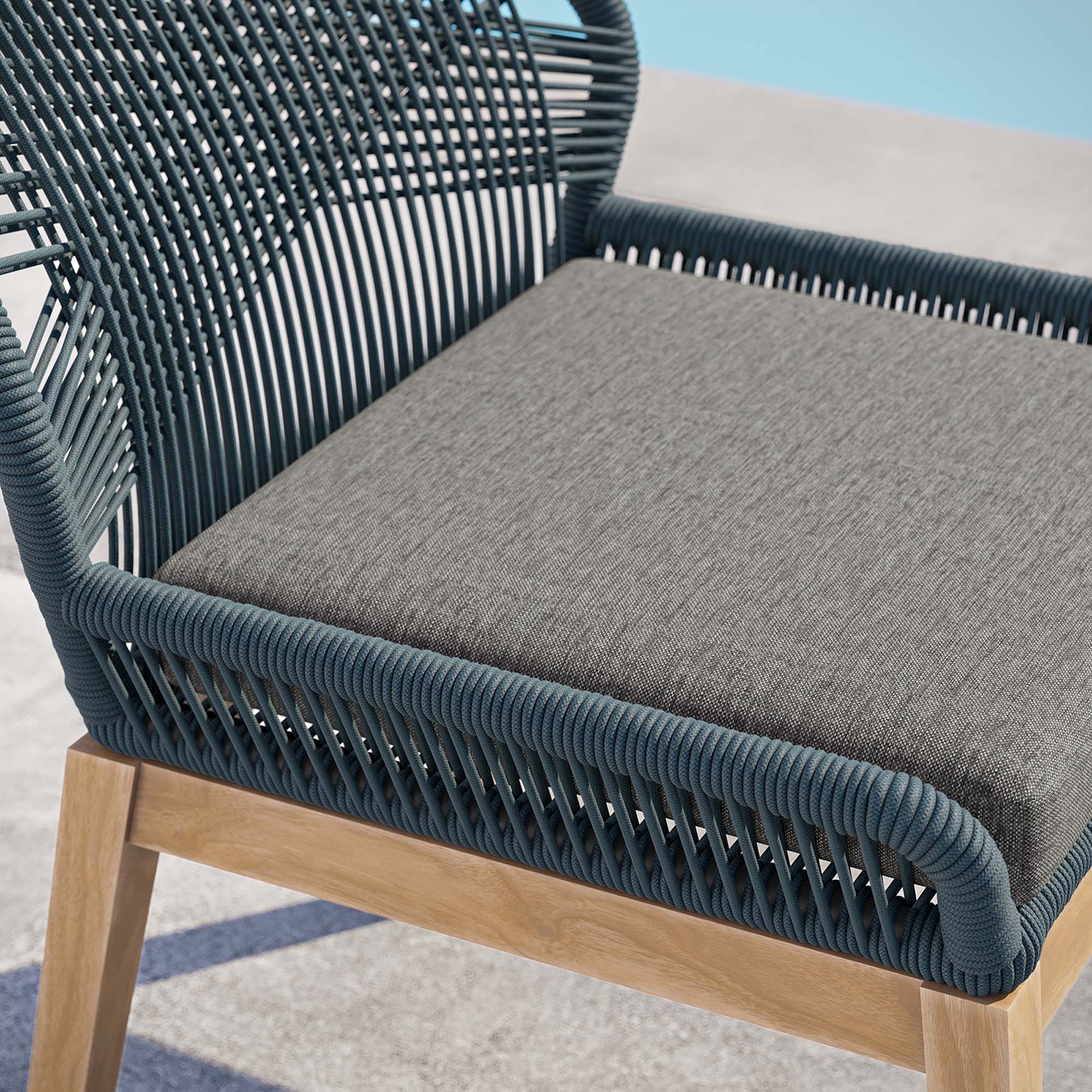 Wellspring Outdoor Patio Teak Wood Dining Chair by Modway - Image 7