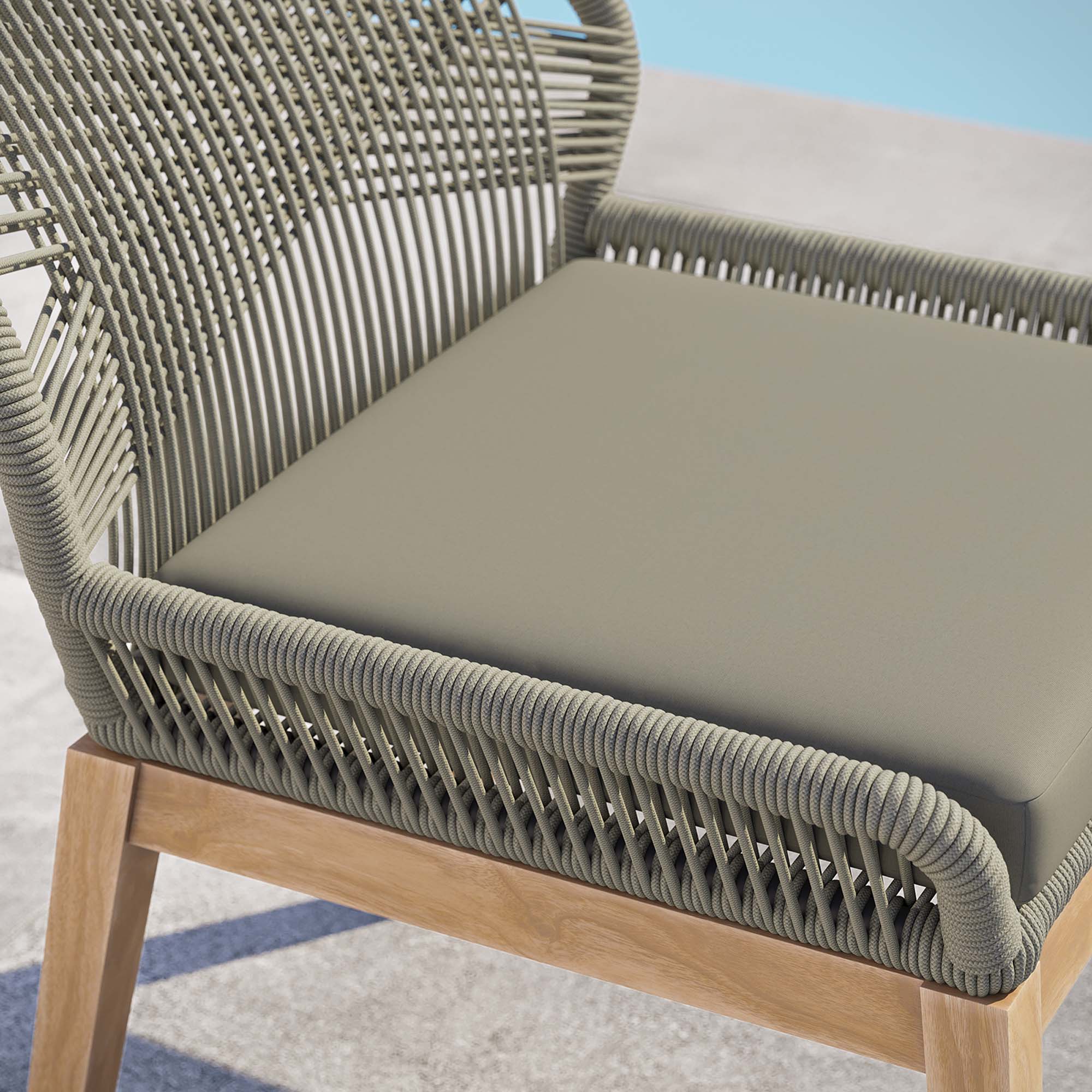 Wellspring Outdoor Patio Teak Wood Dining Chair by Modway - Image 8