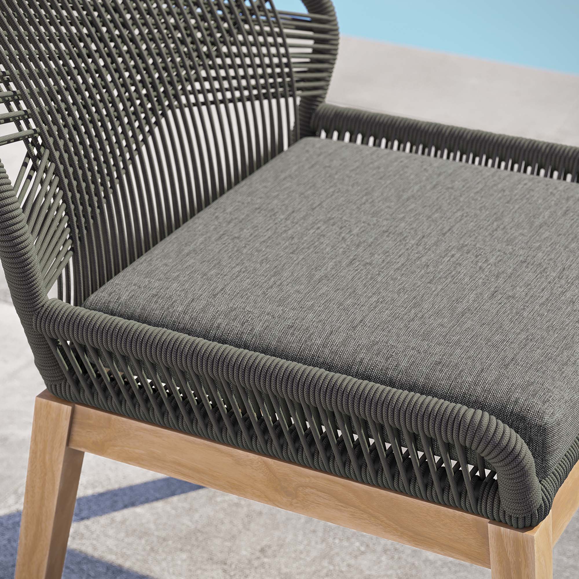 Wellspring Outdoor Patio Teak Wood Dining Chair by Modway - Image 9