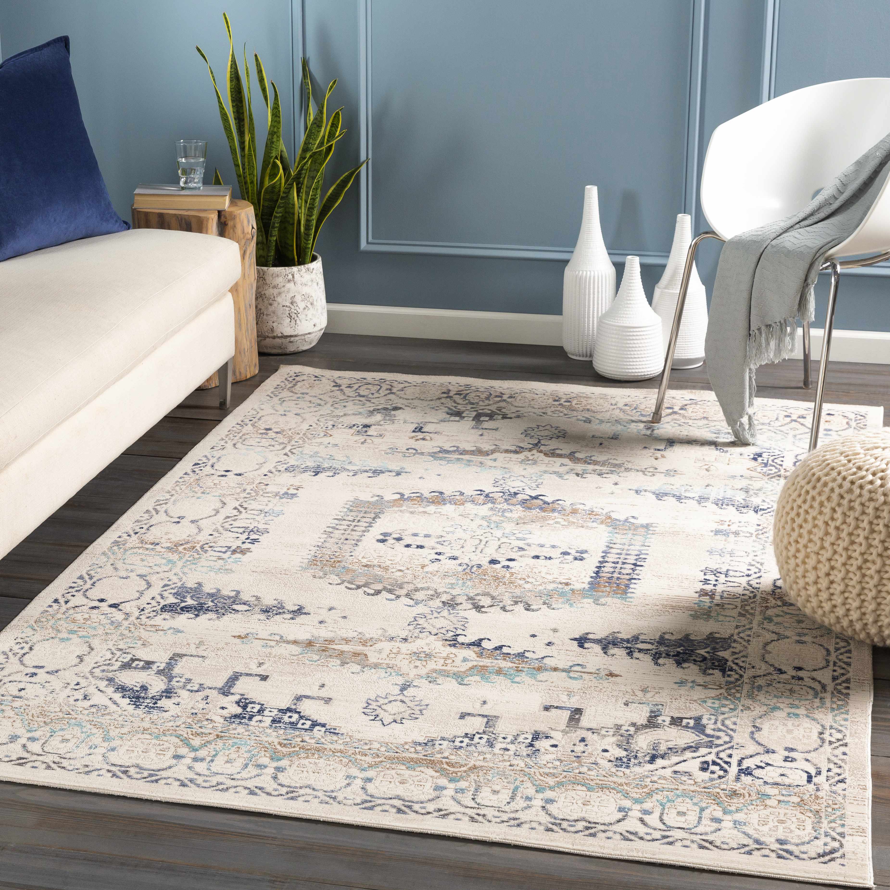 Wem Faded Neutral Area Rug - Clearance - Image 2