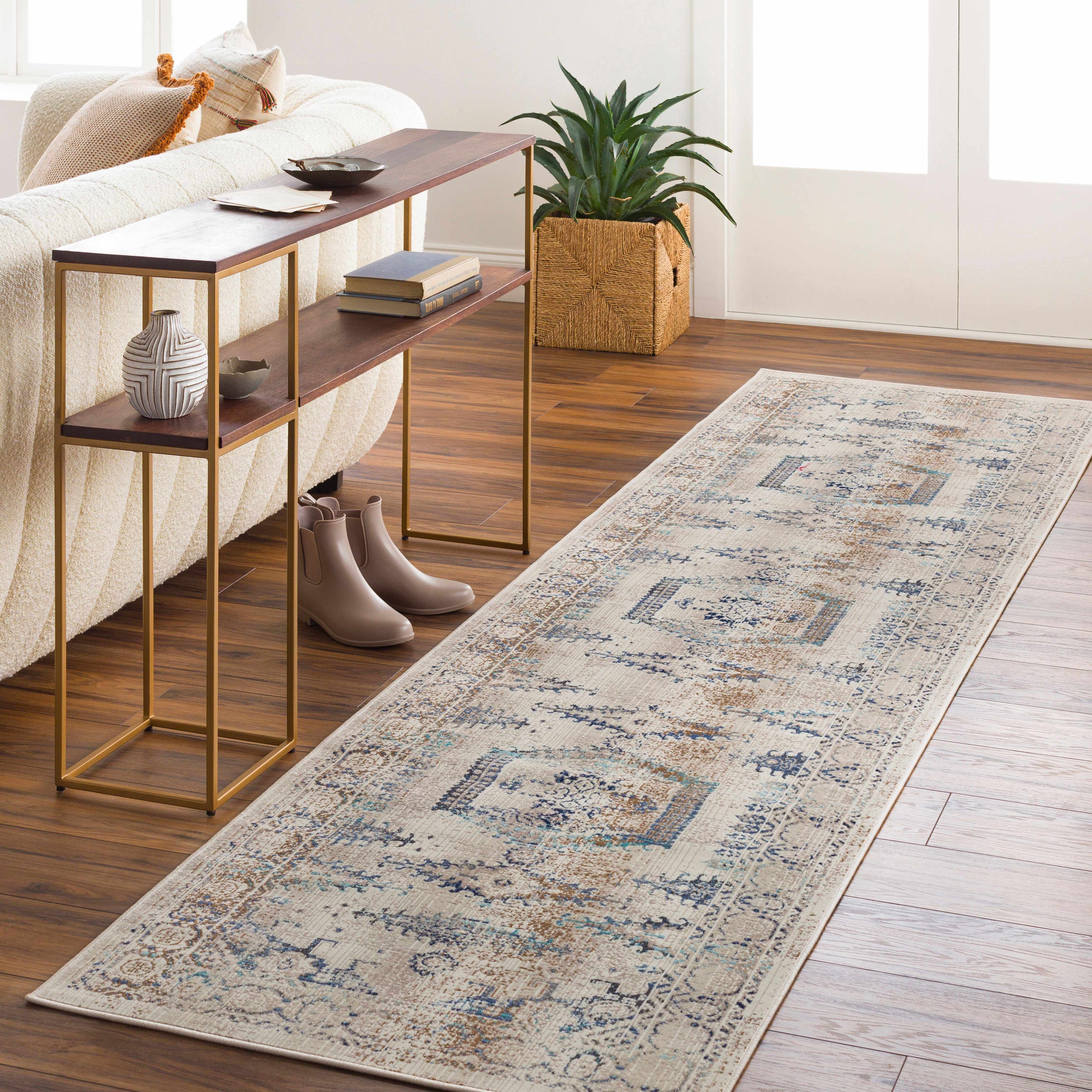 Wem Faded Neutral Area Rug - Clearance - Image 3