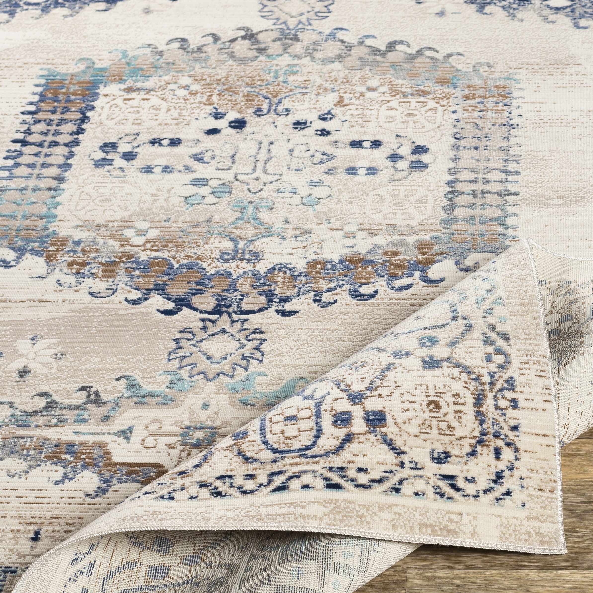 Wem Faded Neutral Area Rug - Clearance - Image 4