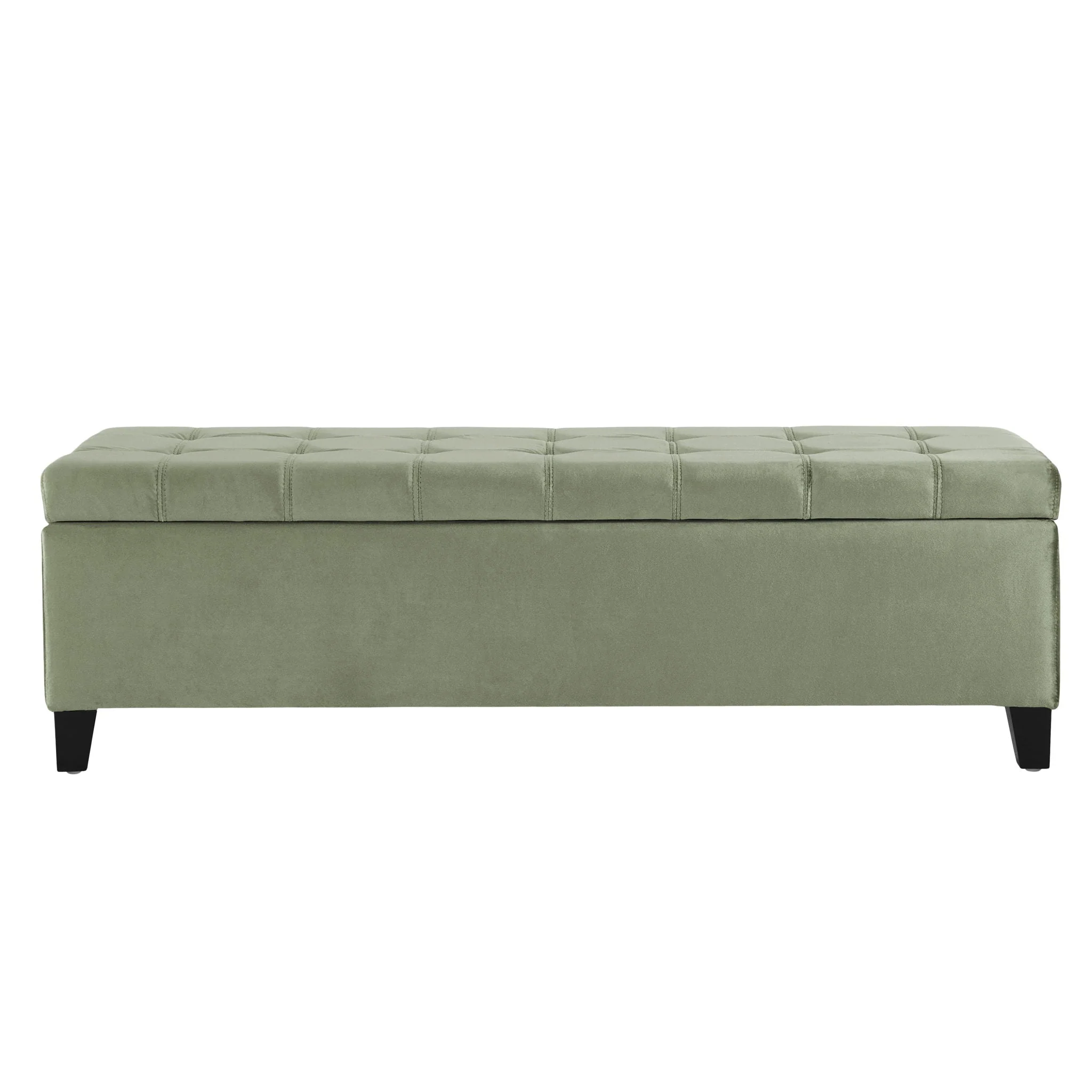 Wendover Elegant Tufted Storage Bench With Lift-Up Top And Birch Wood Legs - Image 6
