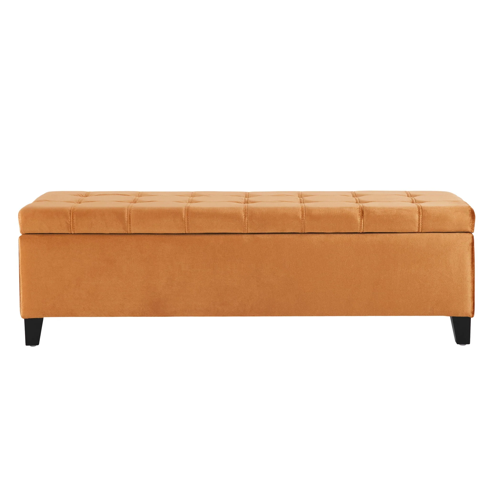 Wendover Elegant Tufted Storage Bench With Lift-Up Top And Birch Wood Legs - Image 9