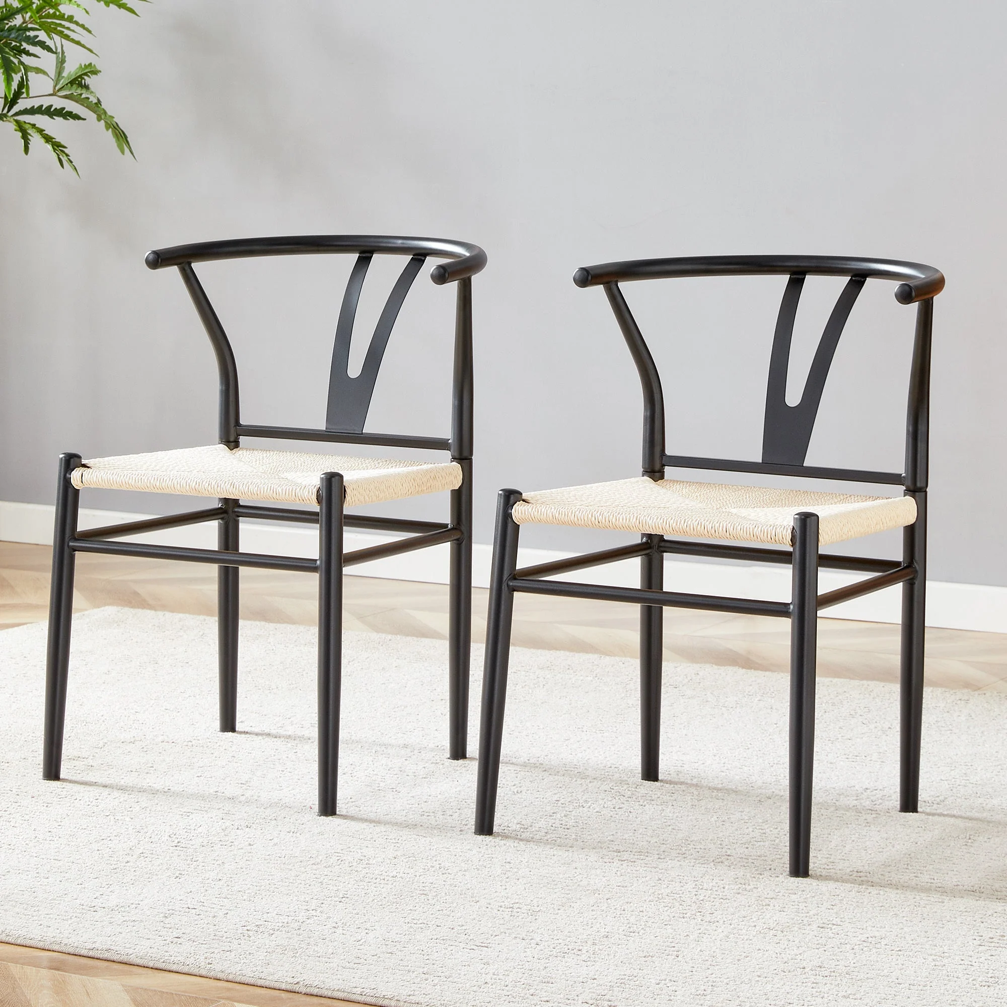 Wesborn Chair - Y-Shaped Medieval Style Armchair for Dining Table, Set of 4 - Image 15