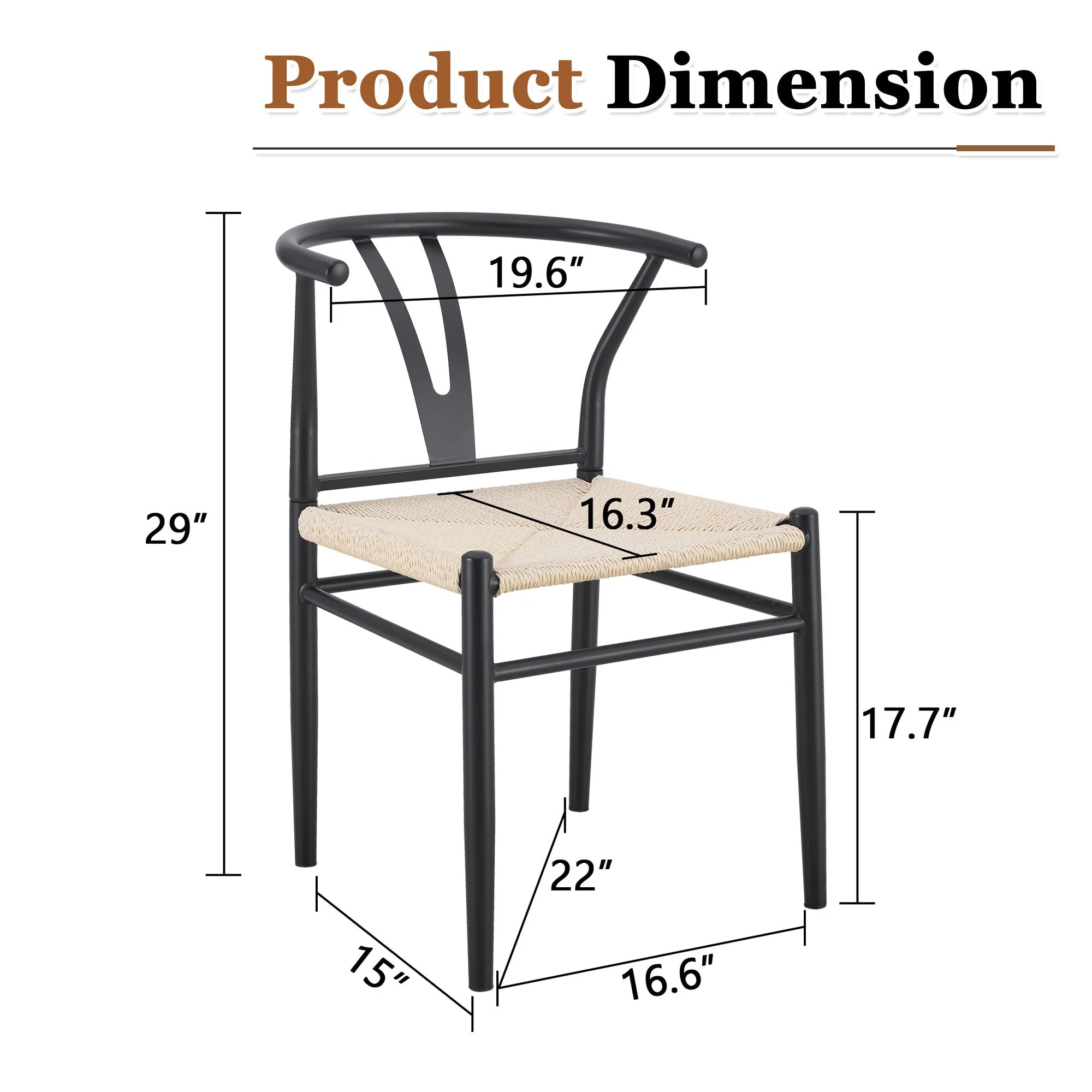 Wesborn Chair - Y-Shaped Medieval Style Armchair for Dining Table, Set of 4 - Image 20