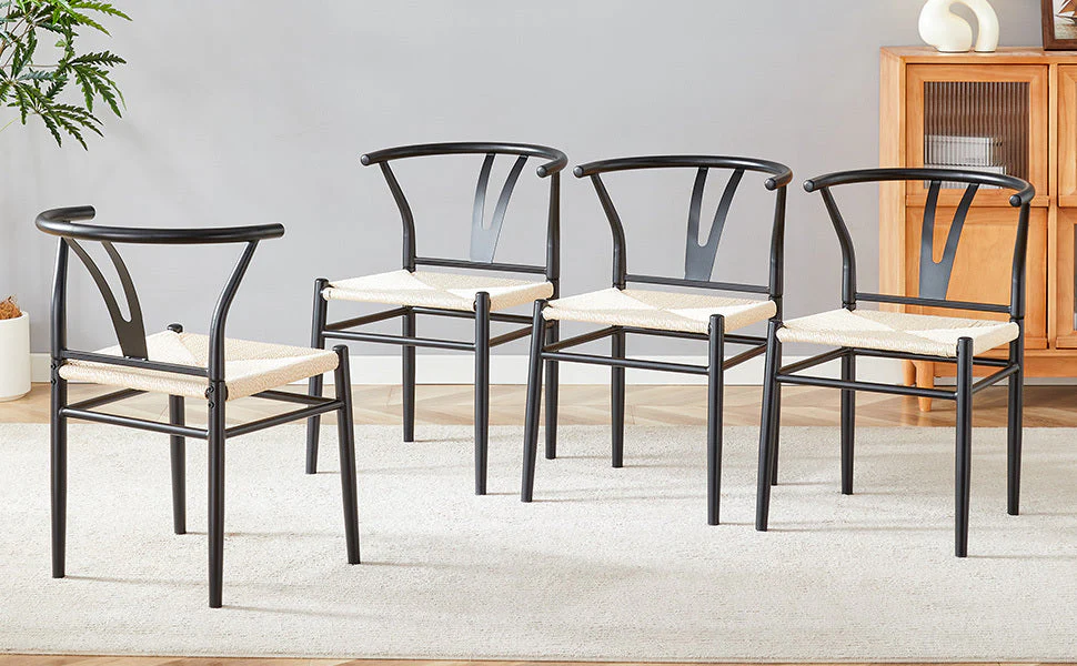 Wesborn Chair - Y-Shaped Medieval Style Armchair for Dining Table, Set of 4 - Image 33
