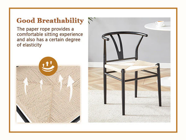 Wesborn Chair - Y-Shaped Medieval Style Armchair for Dining Table, Set of 4 - Image 43
